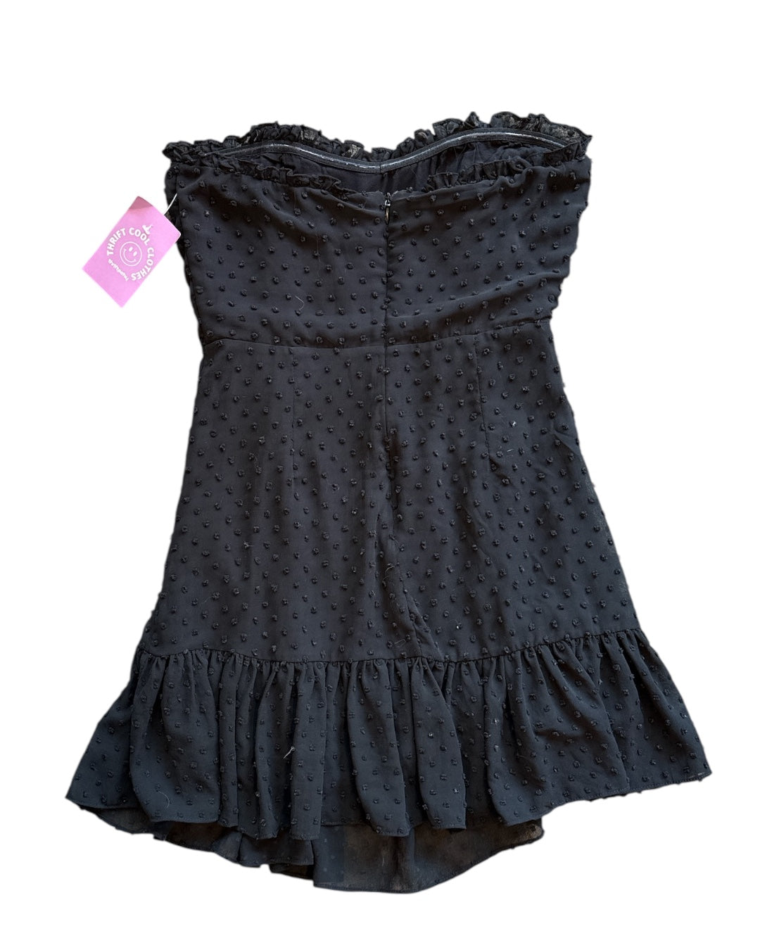 black hello molly strapless swiss dot dress, 8