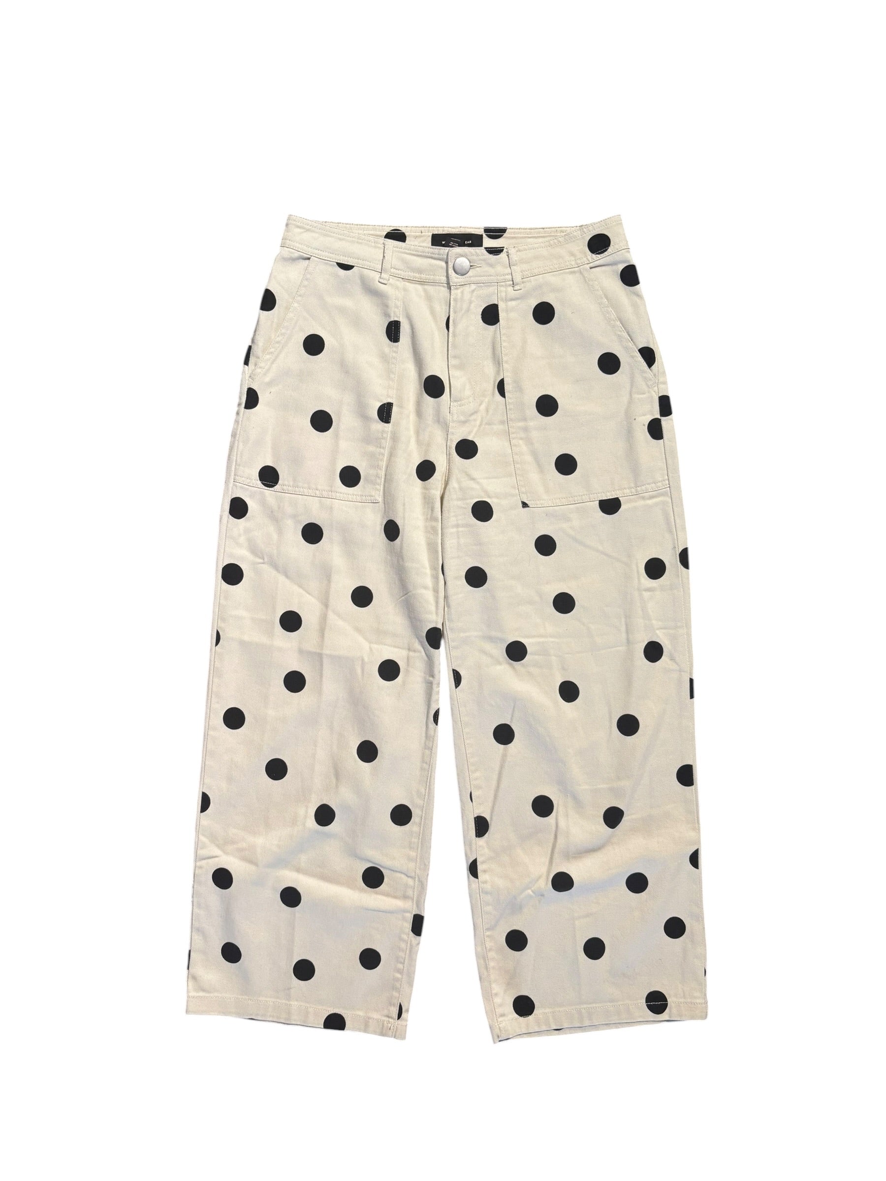 Cream/black Who what wear Polka dot pants, 10