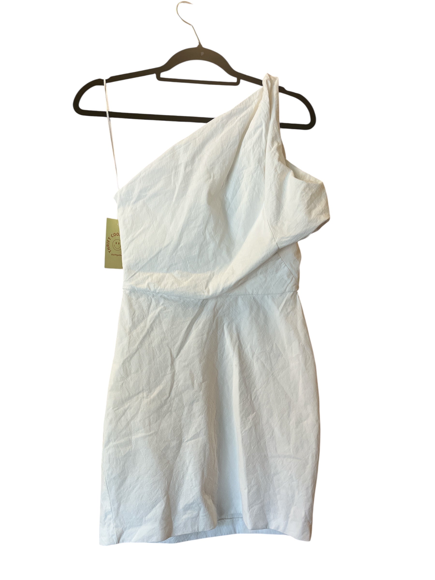 White Zara One shoulder mini dress, S