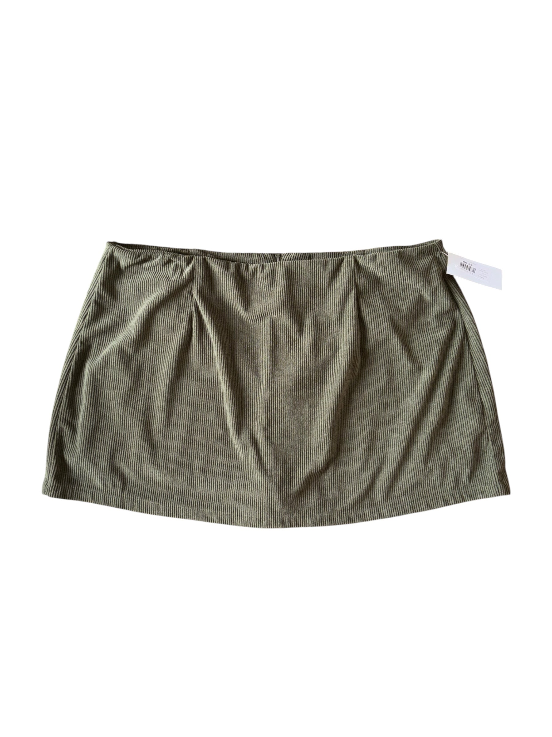 green halara cord mini skort, 2x