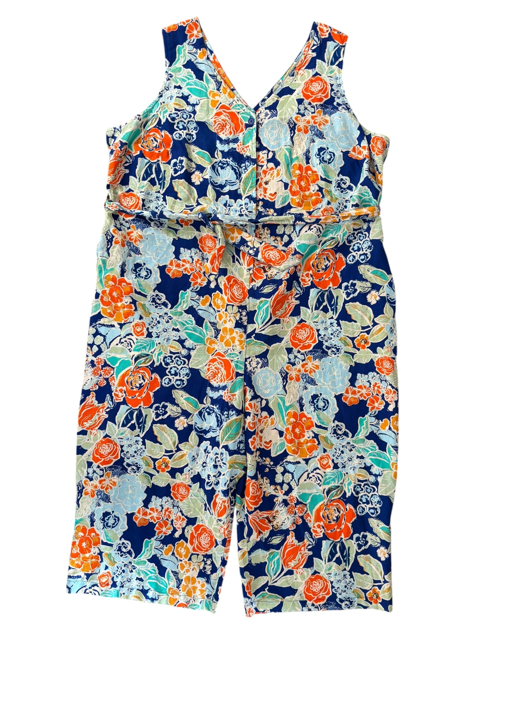 royal blue orange lucy and yak floral jumpsuit, 24