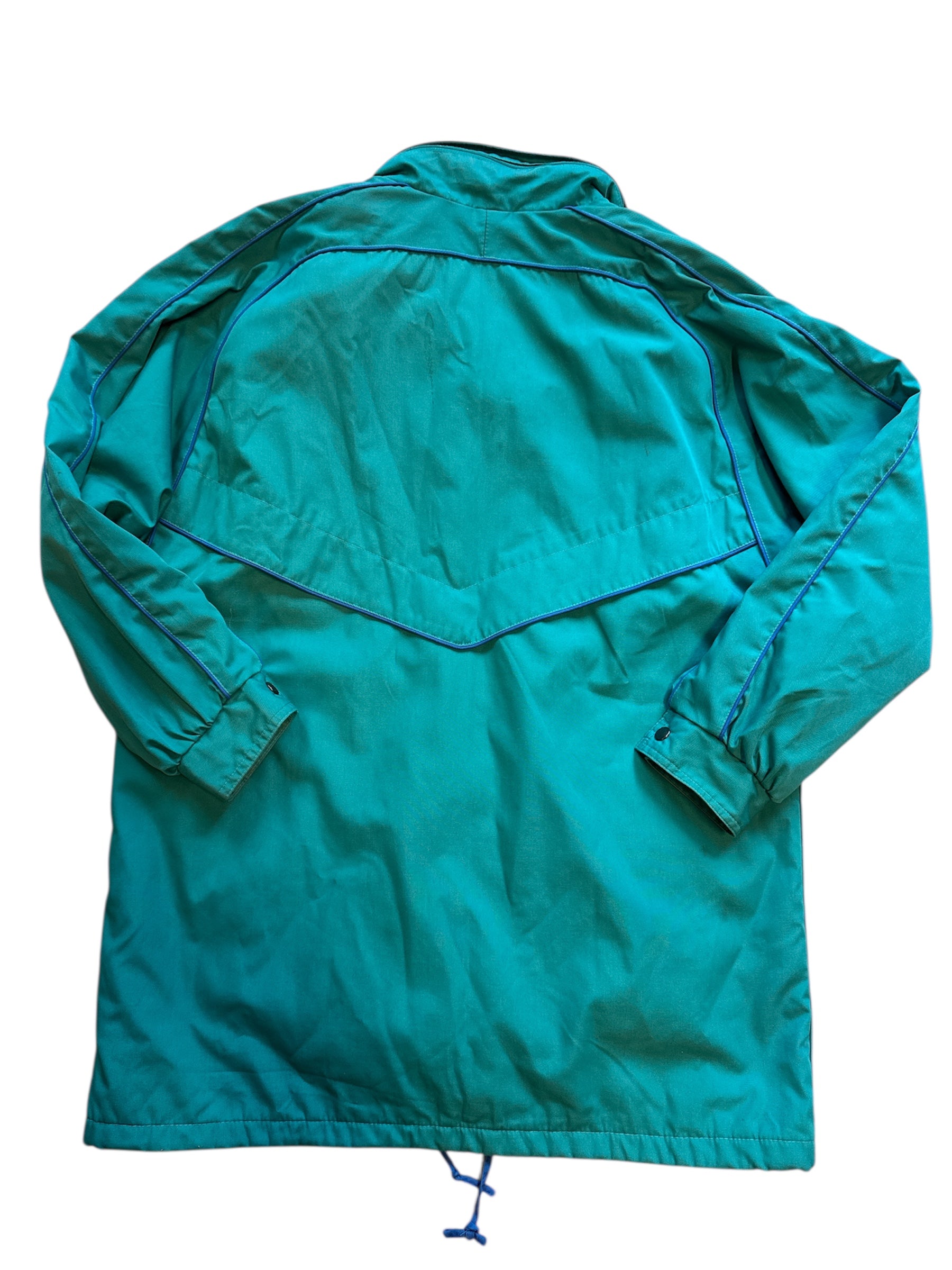 teal blue atlantic highlands flannel lined grandpa jacket, m