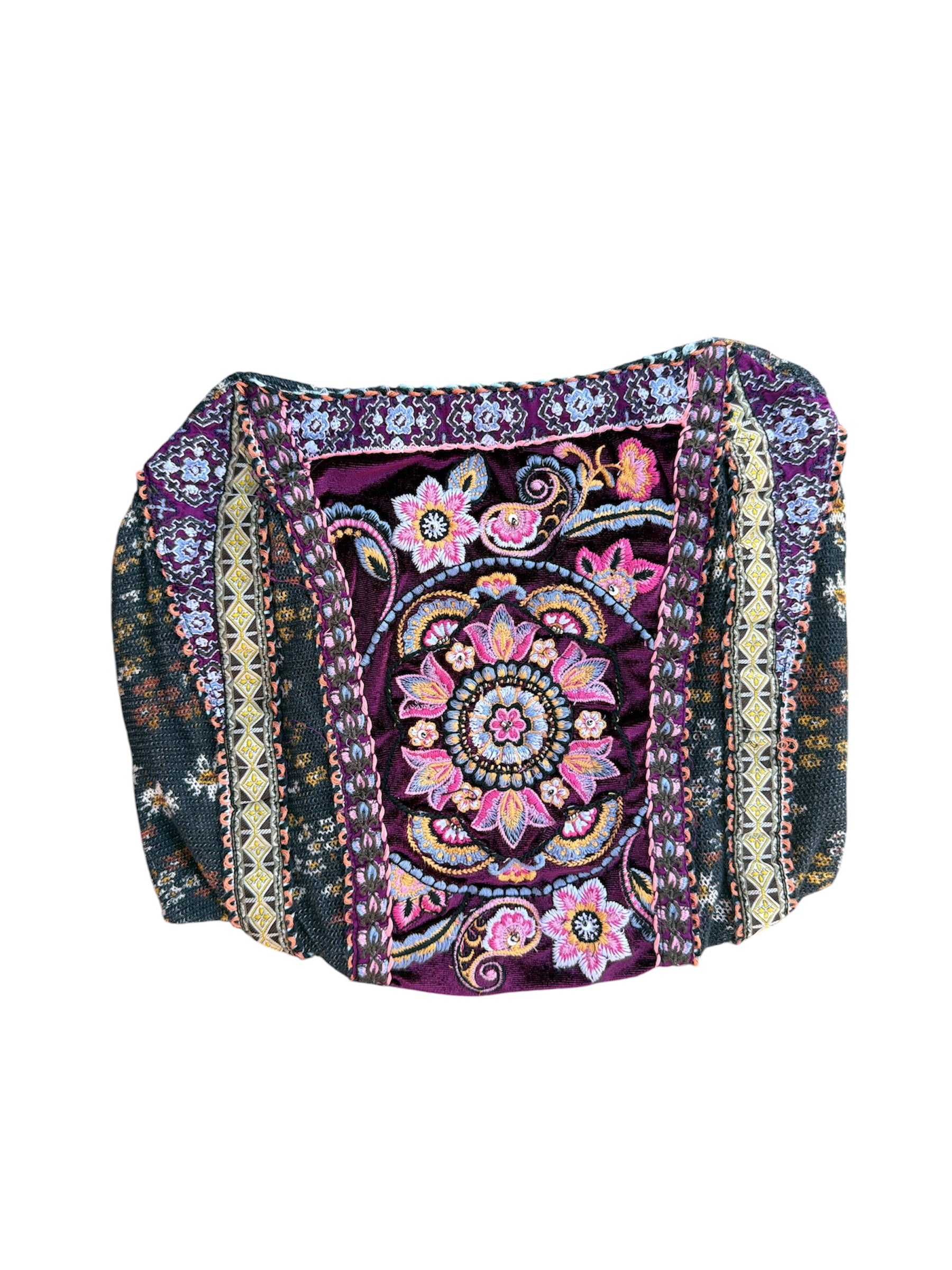 multi free people embroidered tube top, xs