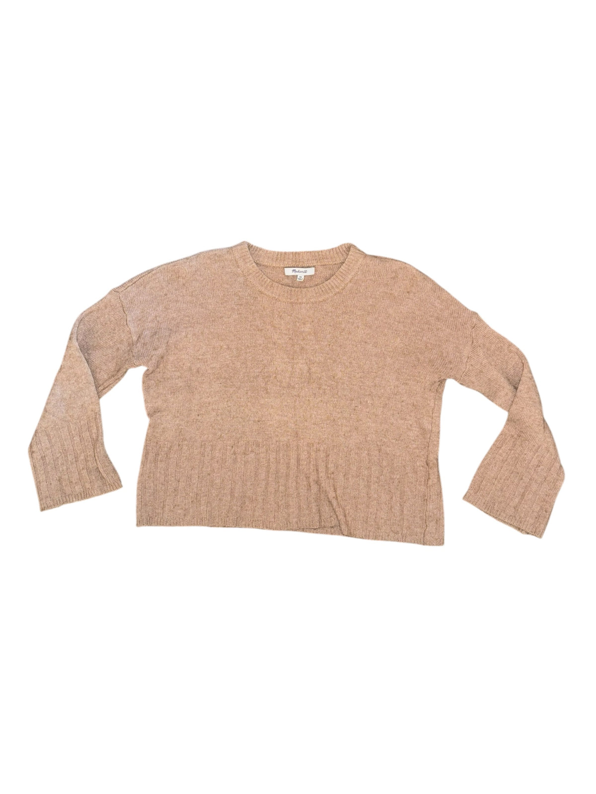 brown madewell crop sweater, xs