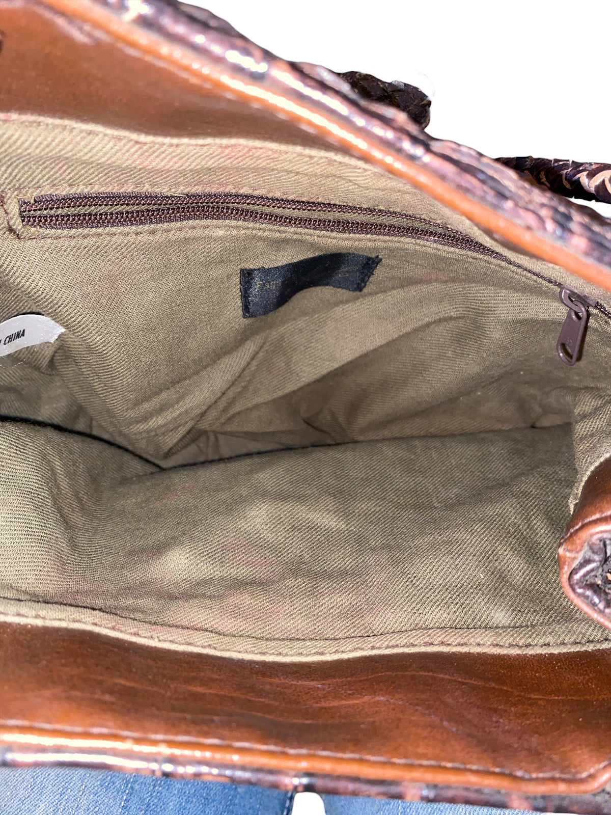 brown bags by marlo woven cross body bag
