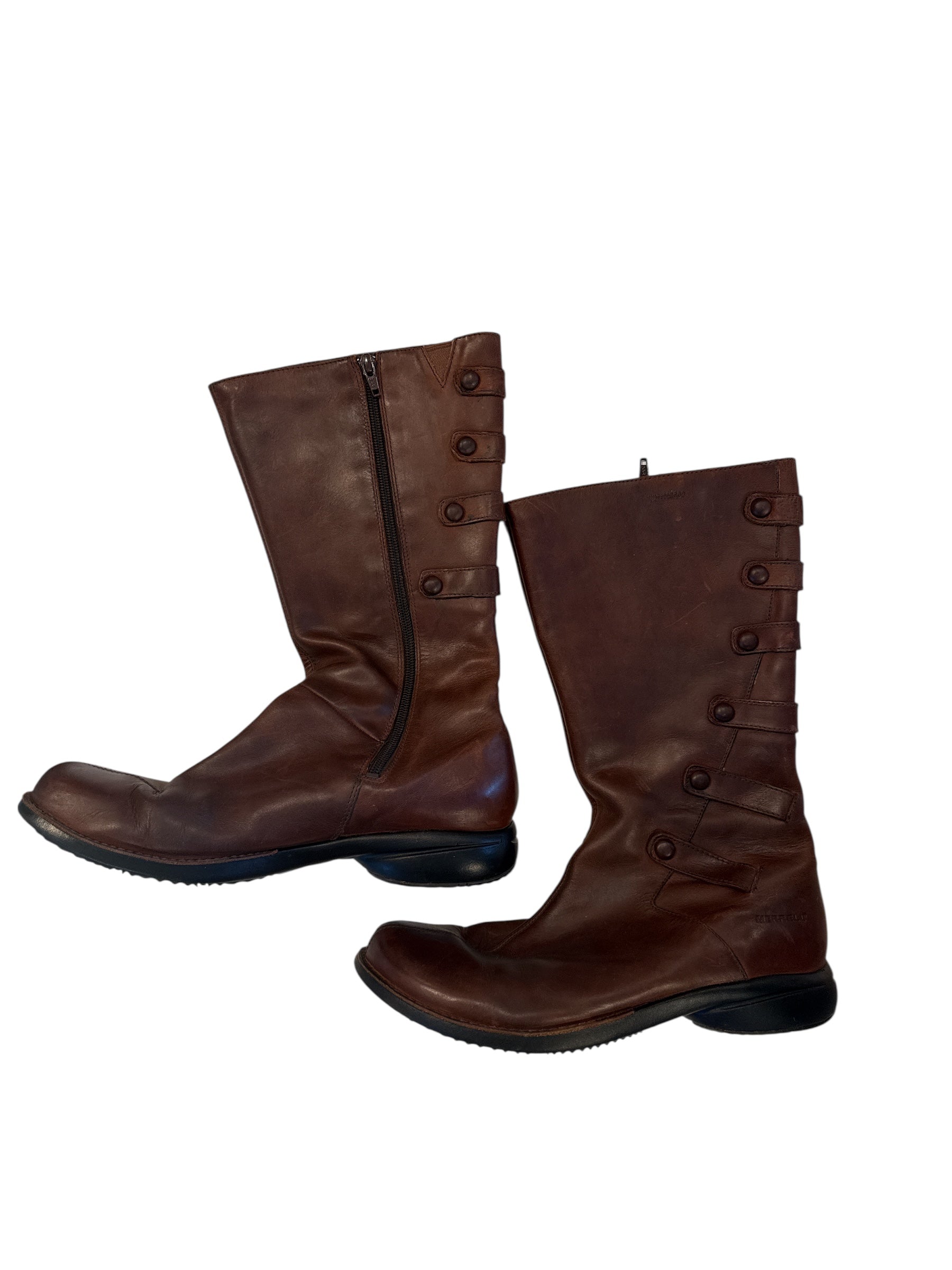 Brown Merrel Boots w grommets, 10
