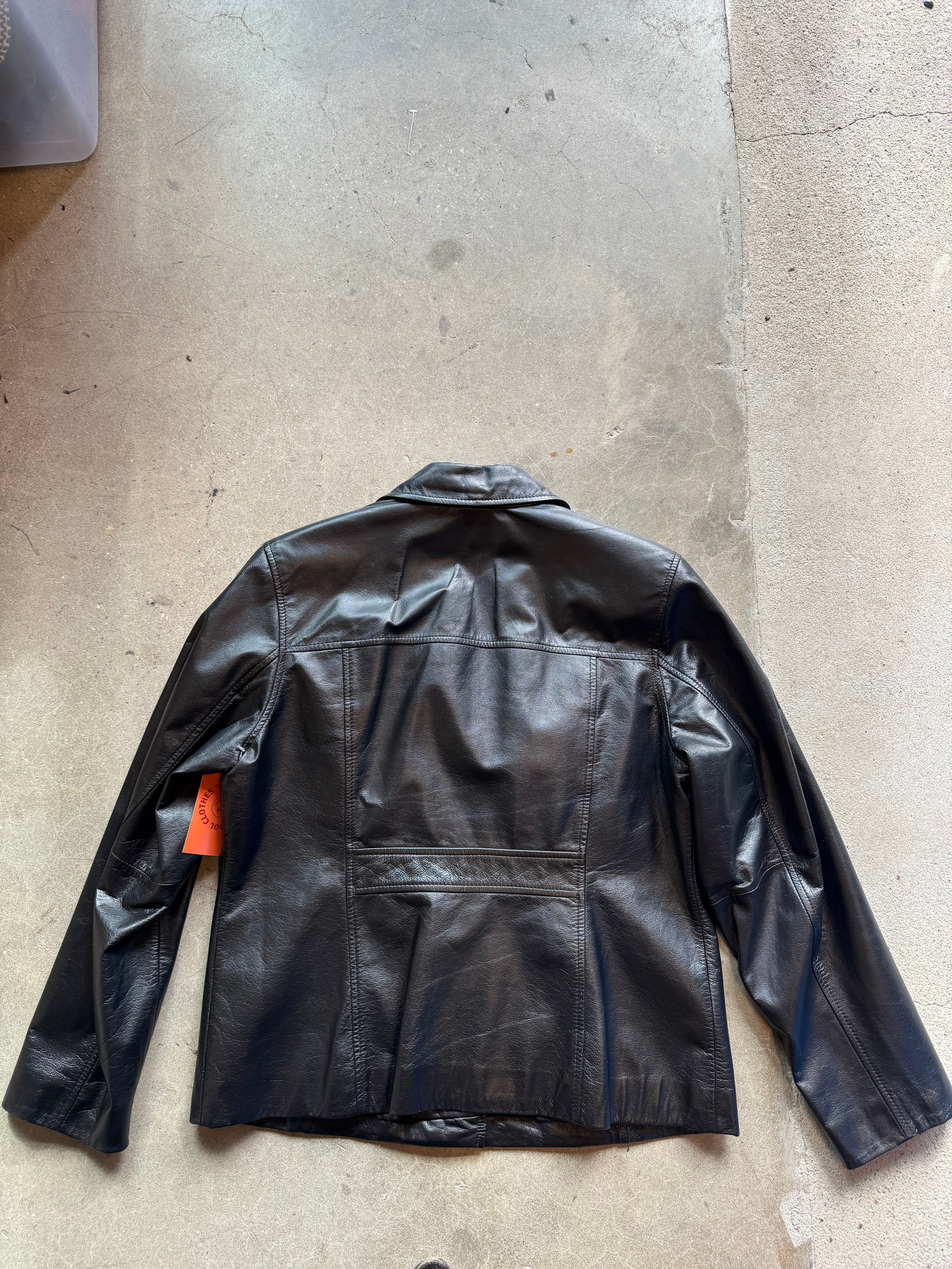 black preston & york leather blazer, Pm