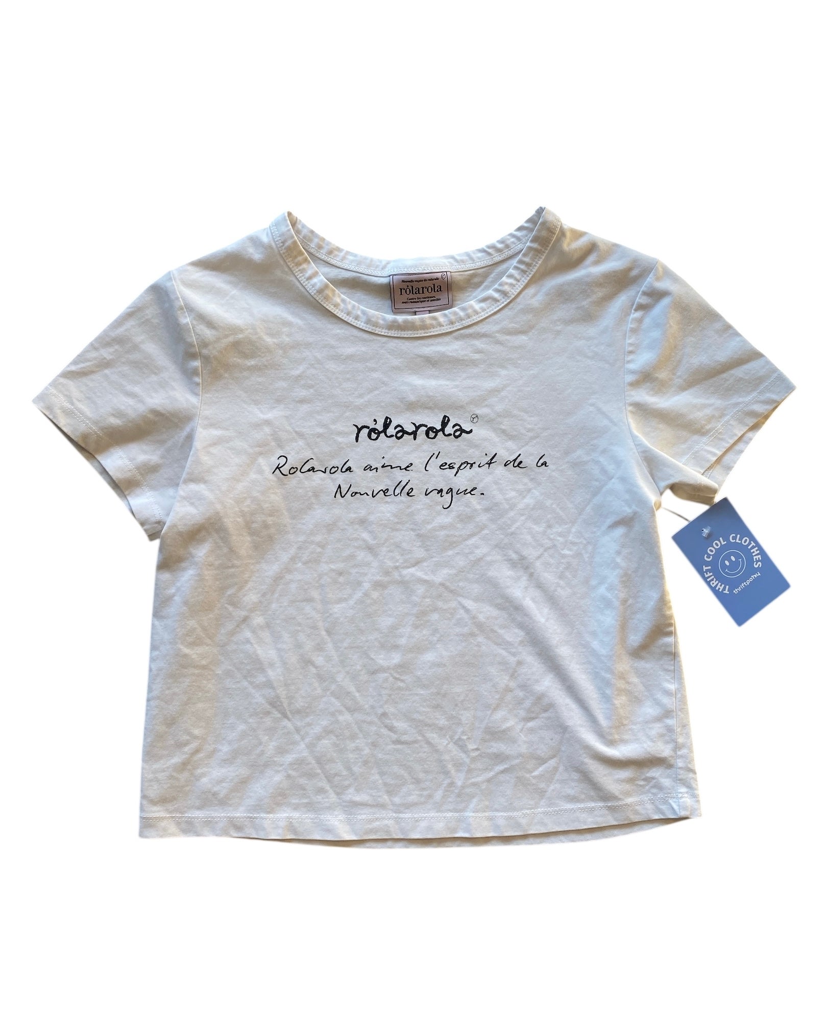 white rolarola knit top, small