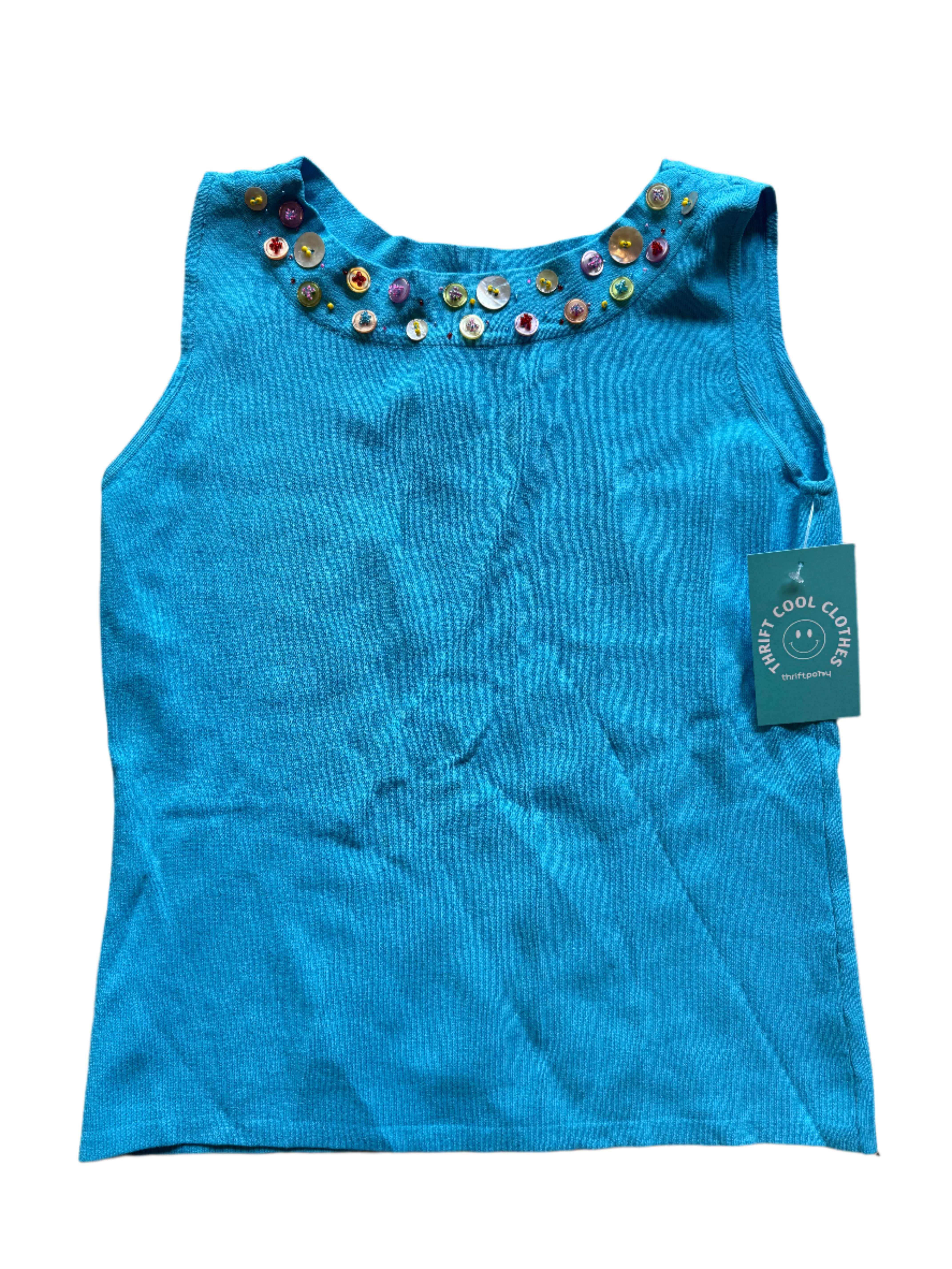 Blue  Button tank, M