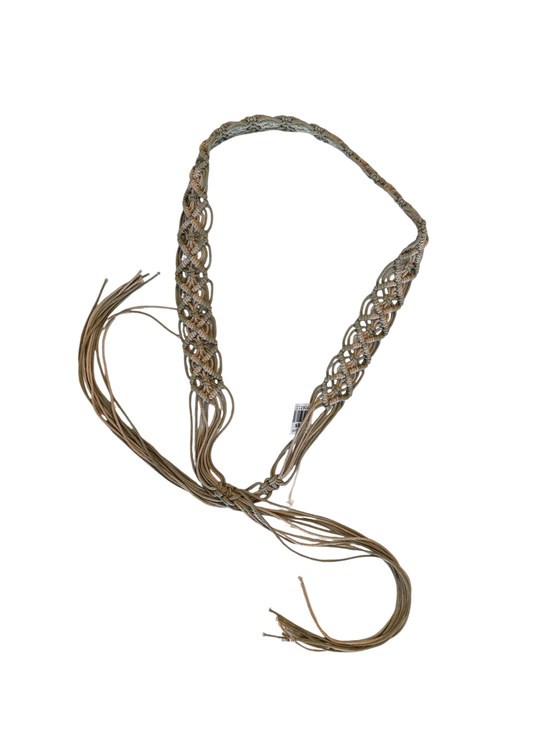 Brown green  Woven belt