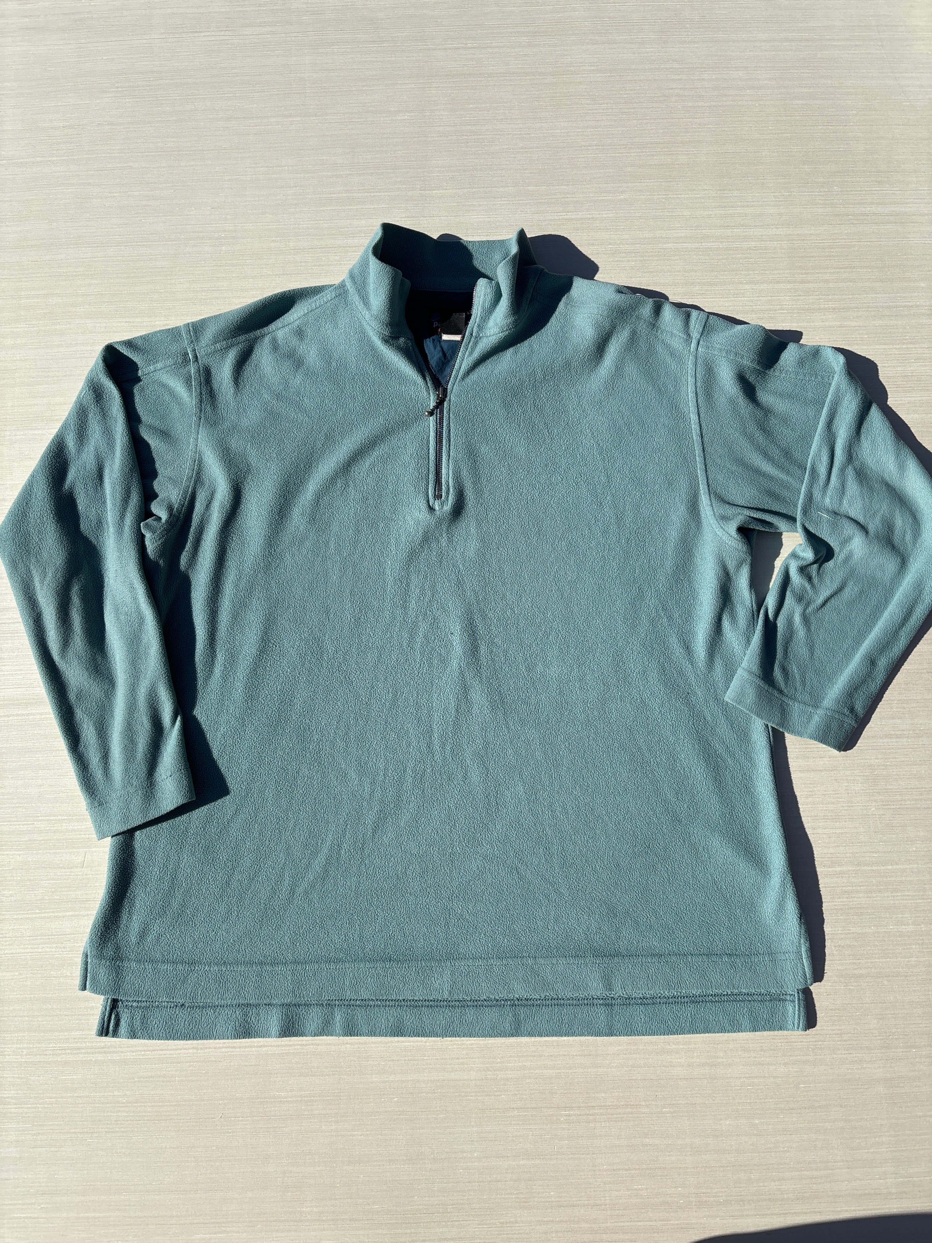 mint patagonia zip up fleece, L