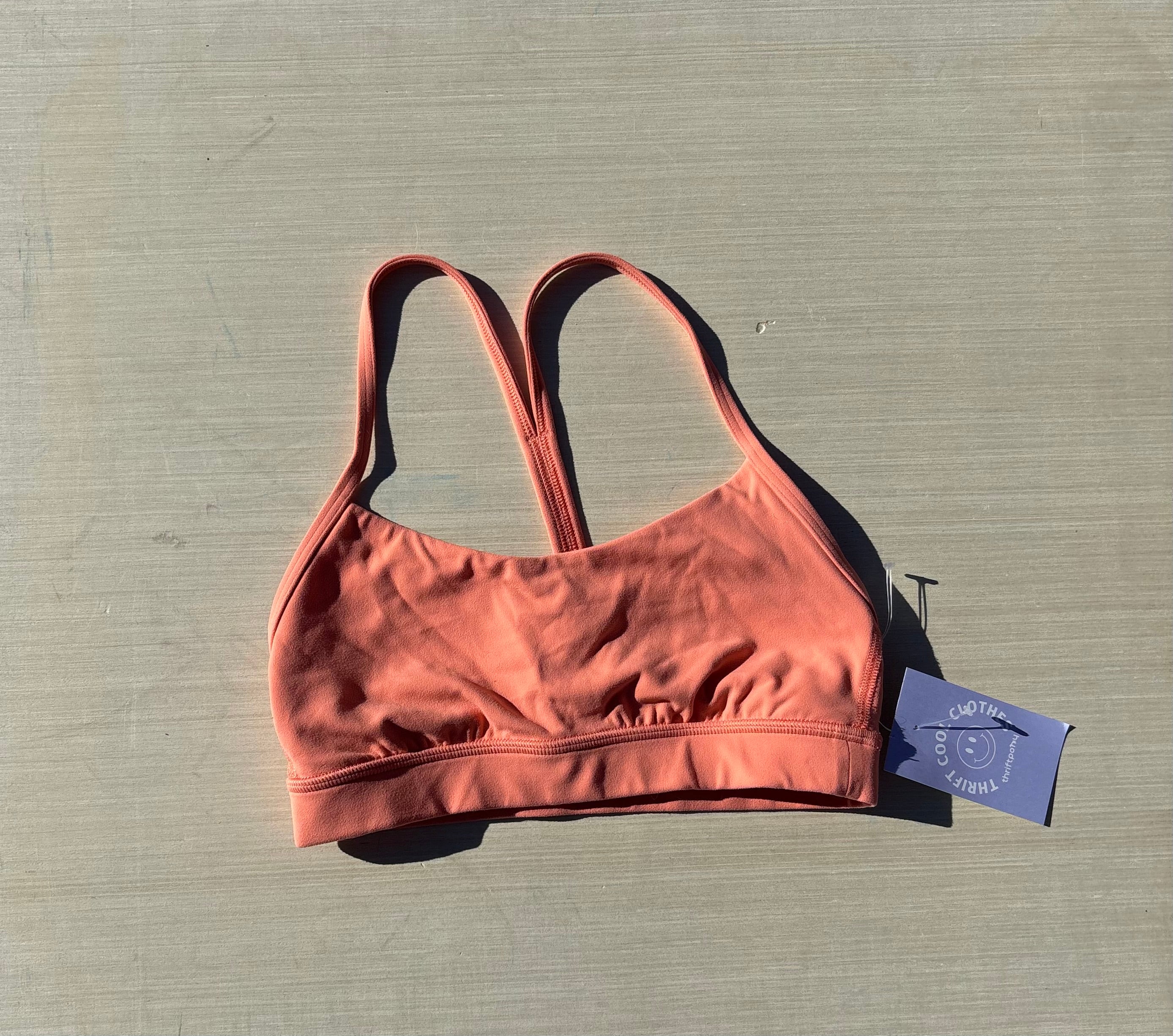 peach lululemon sports bra, xs