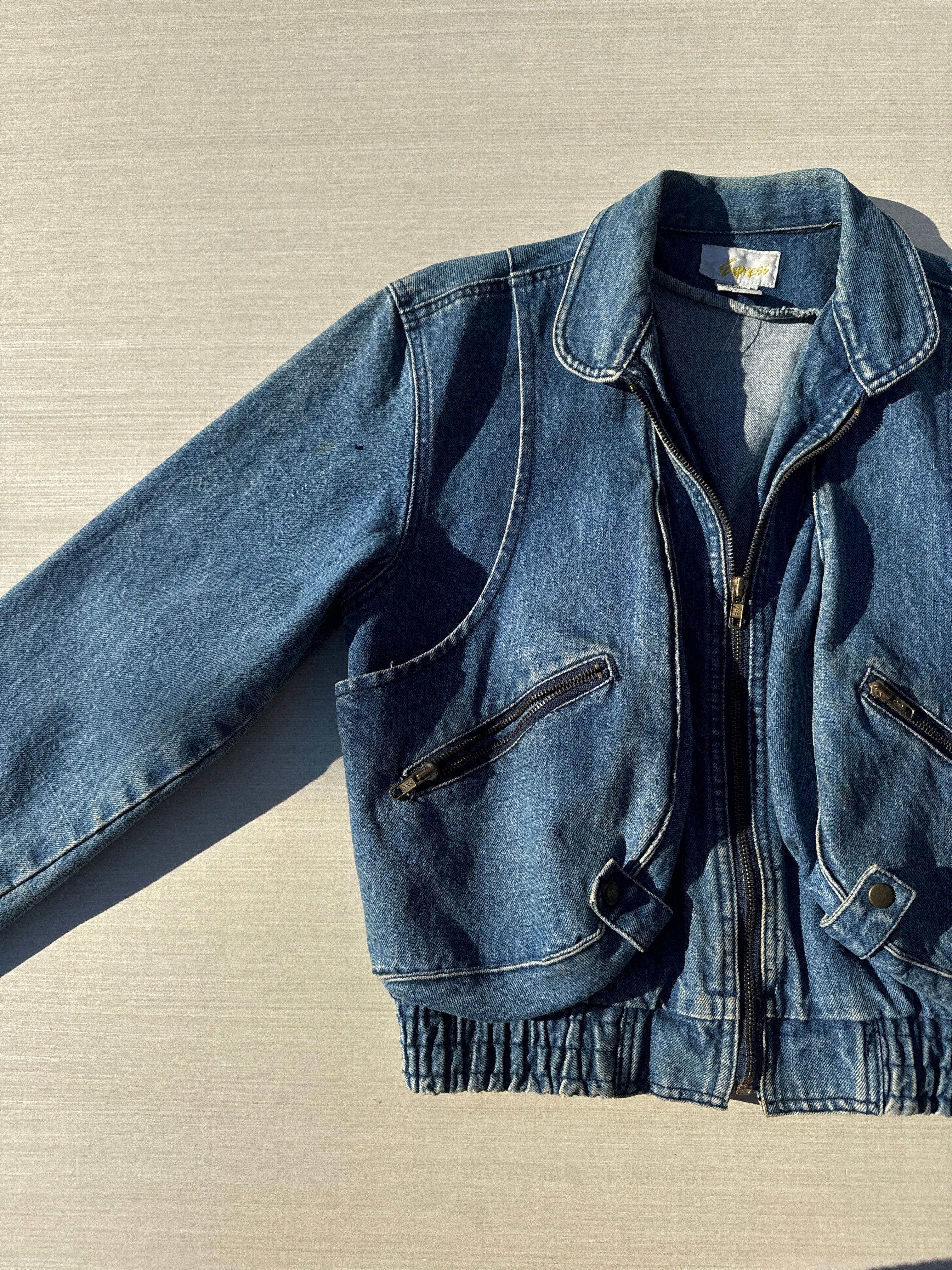 blue express vtg denim jacket, m