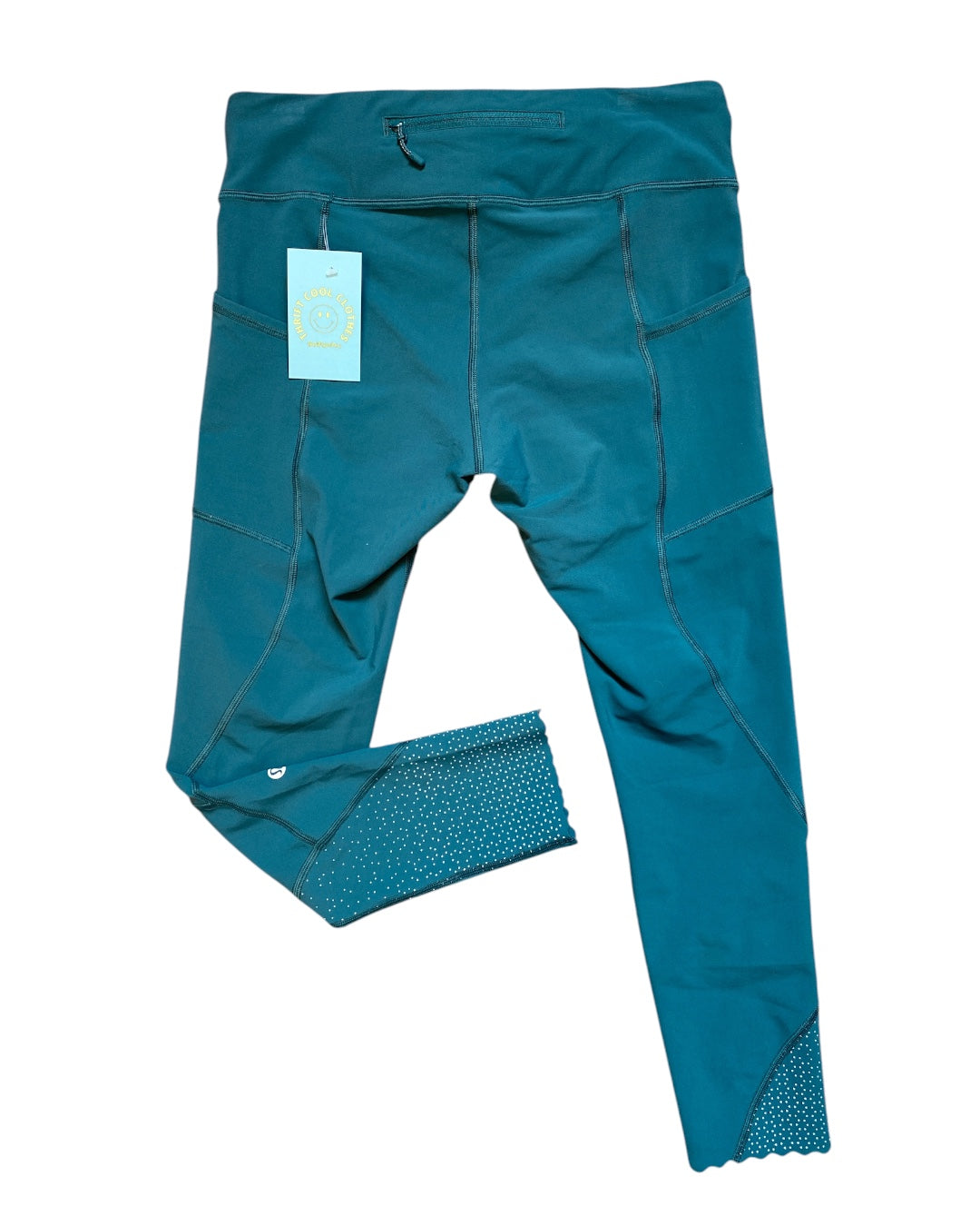 blue lululemon leggings w pockets, 8