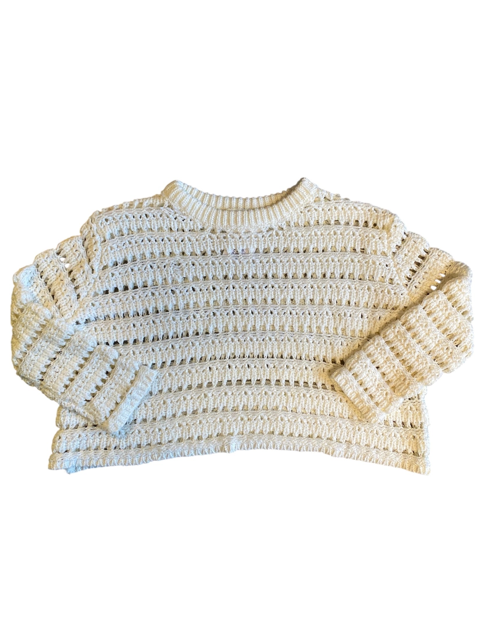 cream goodnight macaroon crochet sweater