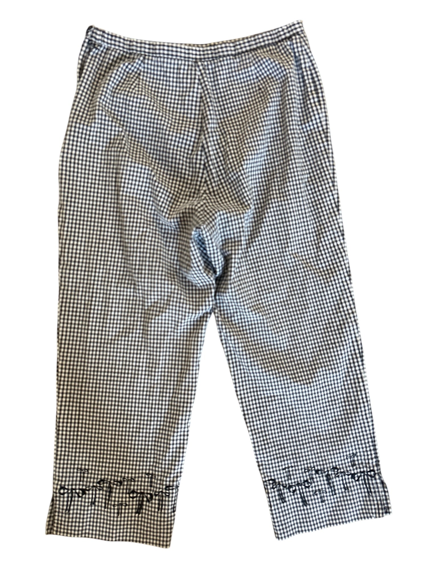 black white requirements gingham capris, 10