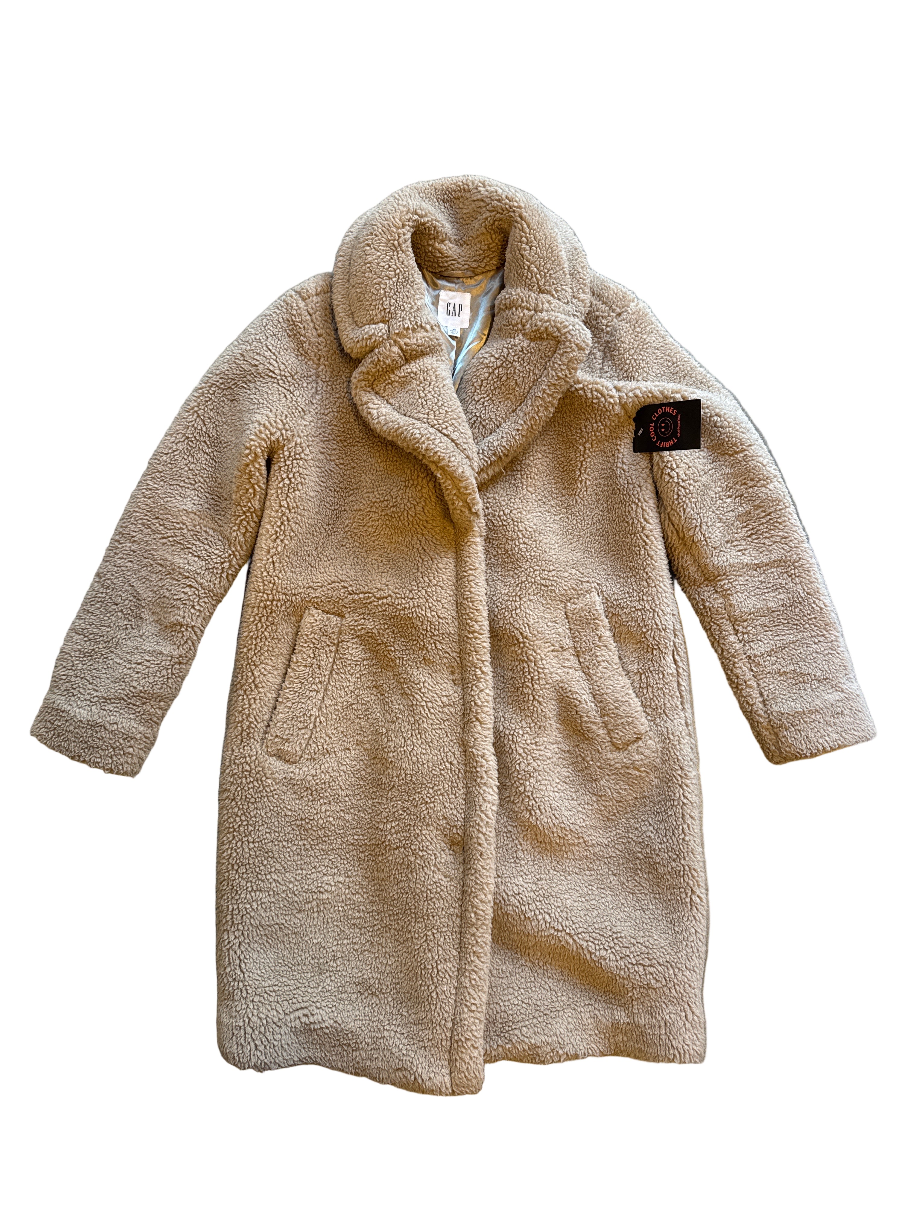 tan gap sherpa coat, xs p