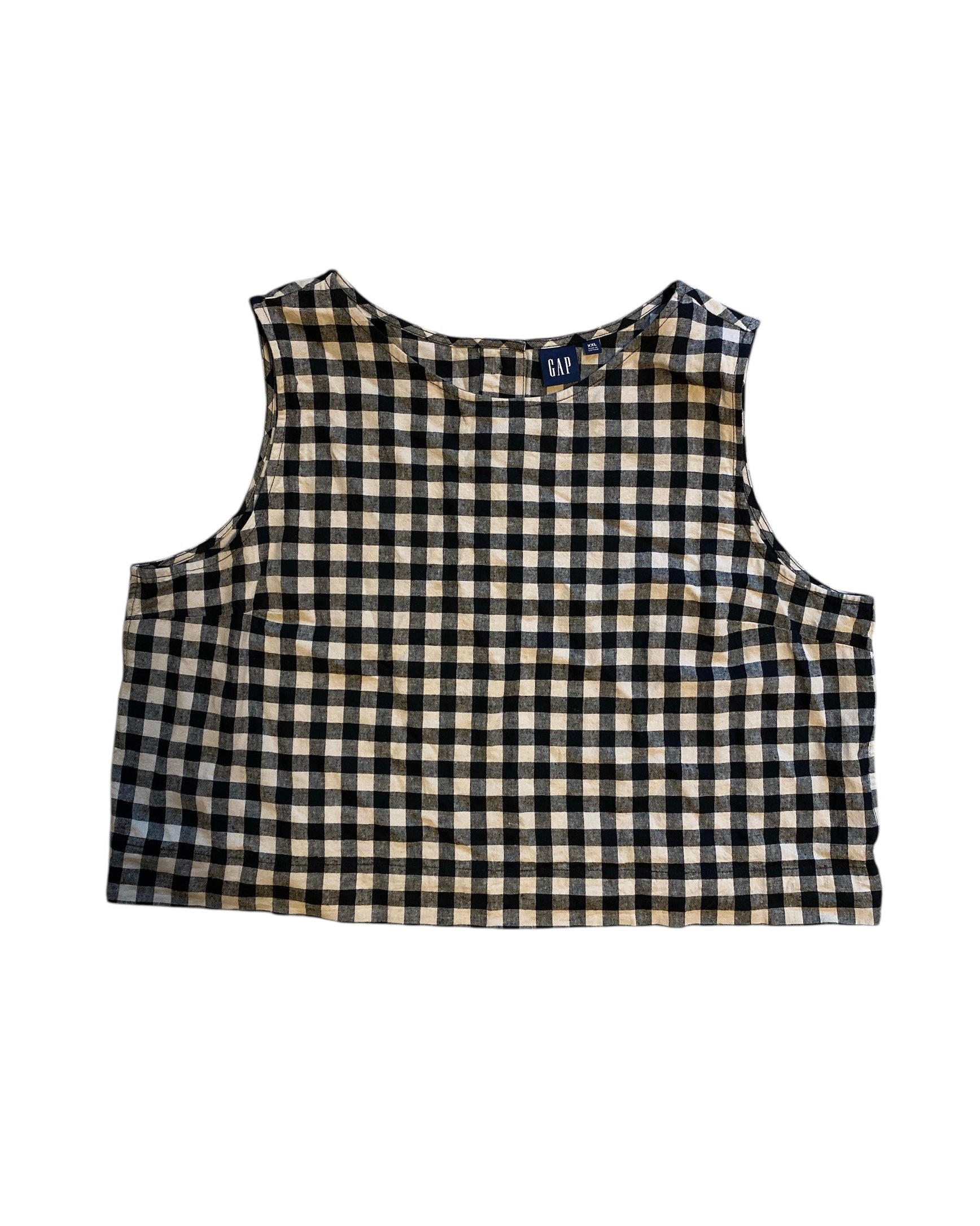 Beige black Gap Gingham tank, Xxl