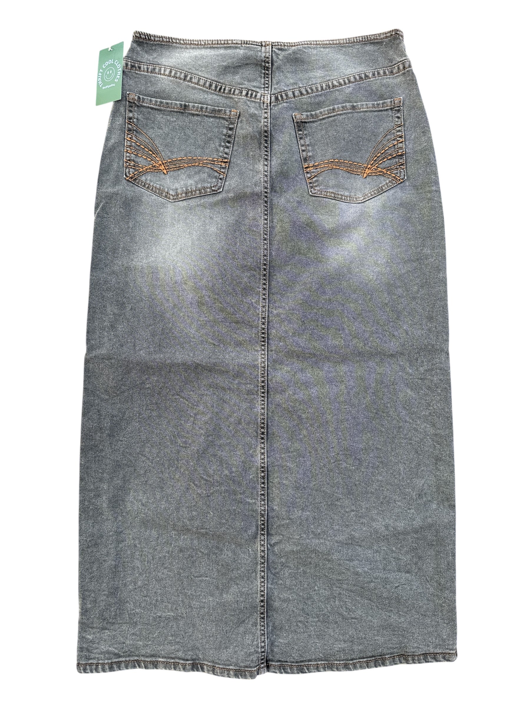 gray hm denim midi skirt, 10