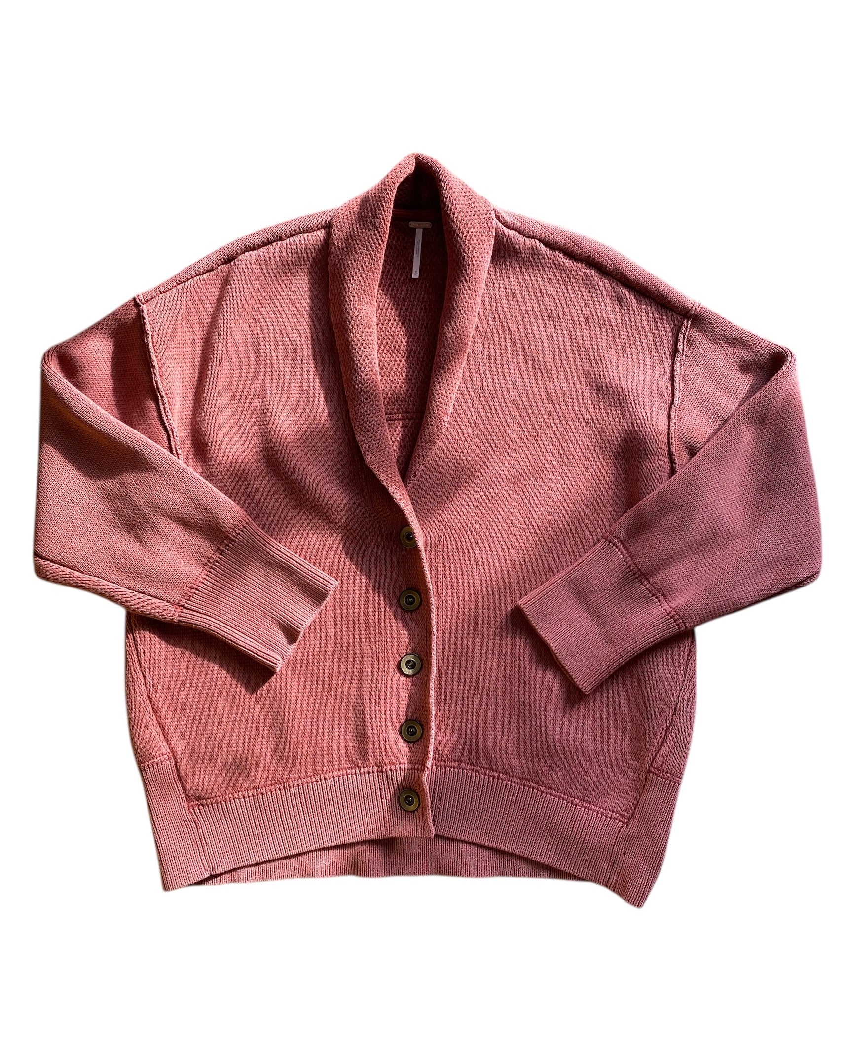 mauve Free people chunky button cardiagn, m