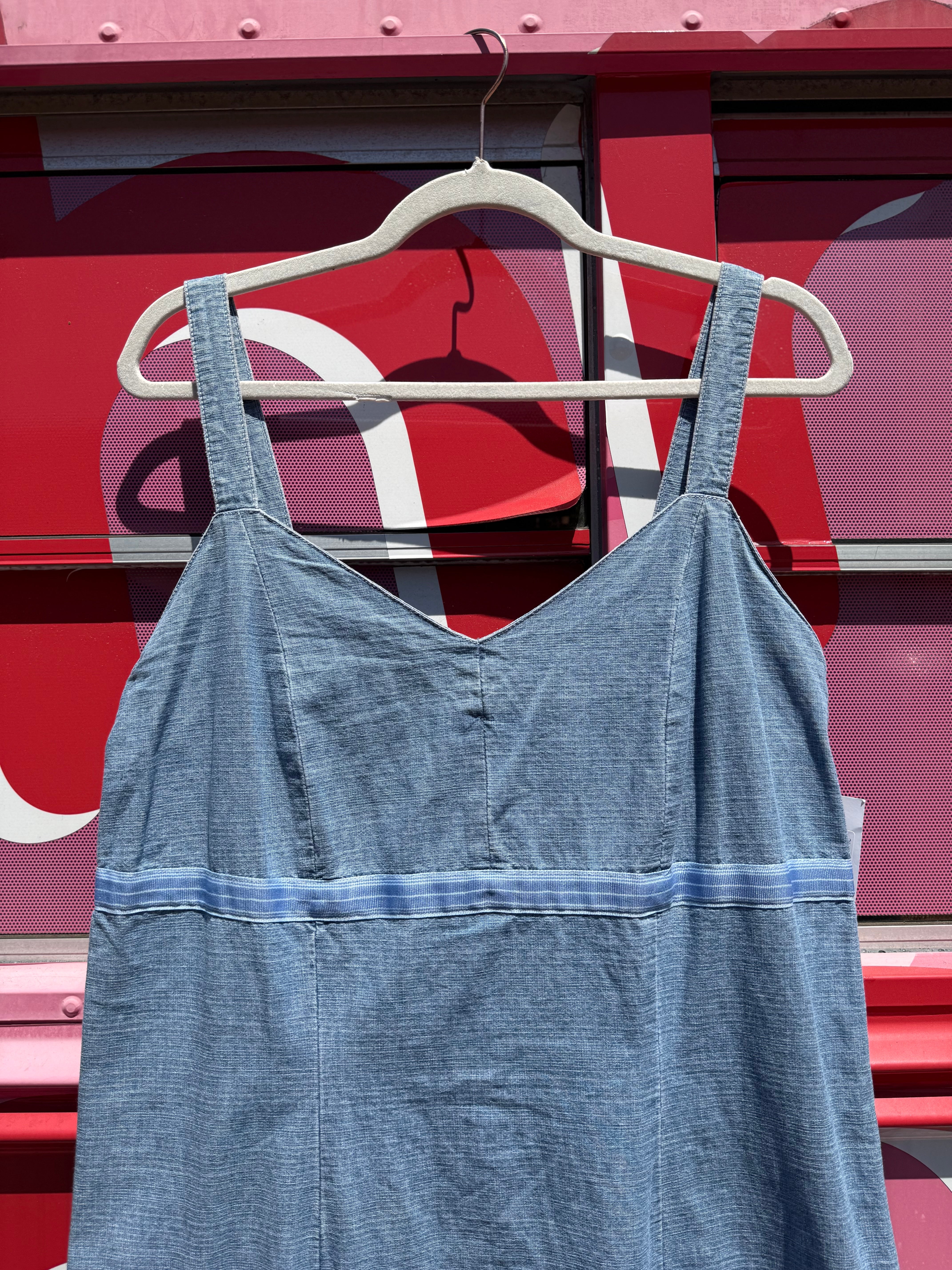 blue faded glory chambray babydoll dress, 14