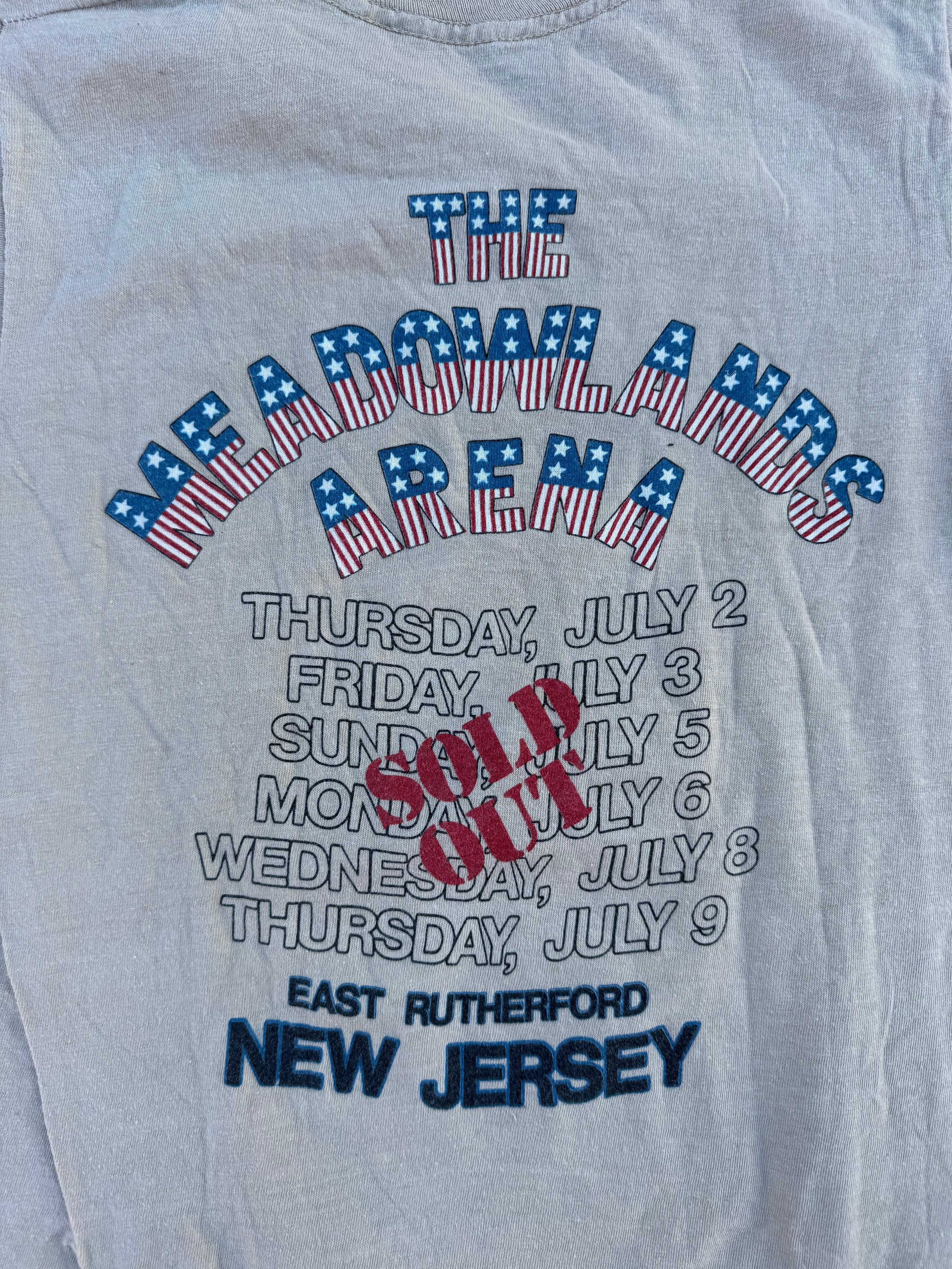 tan  1981 bruce springsteen meadowlands tee, m