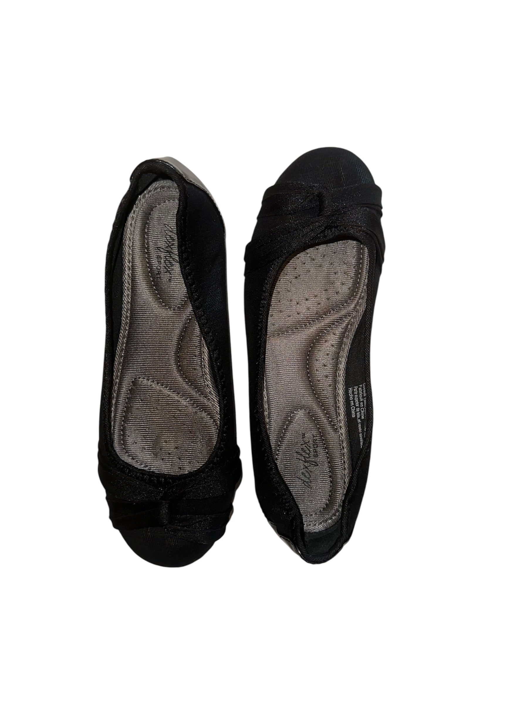Black Dexflex Rounded toe flats, 6