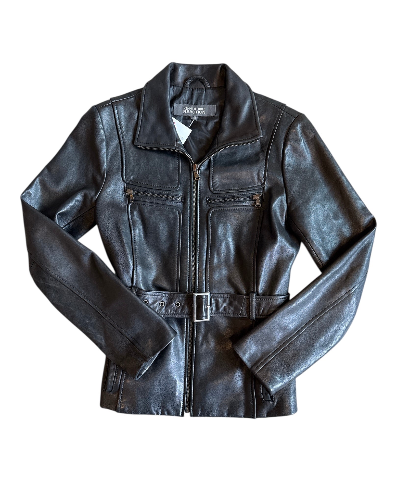 Black Kenneth Cole reaction Leather jacket, S
