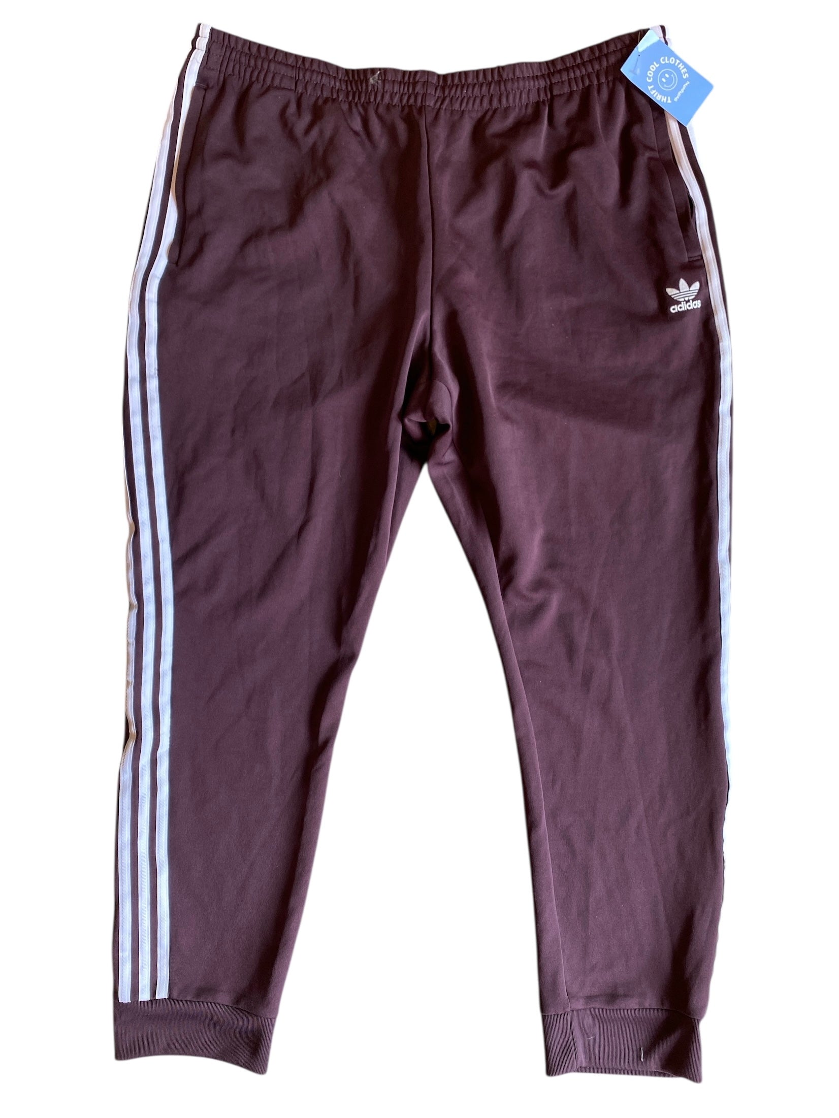 Maroon adidas track pants, 3x
