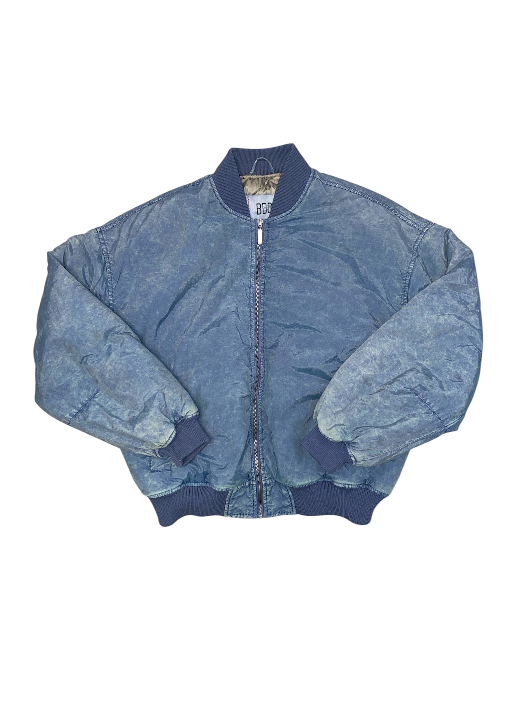 blue bdg bomber jacket, m