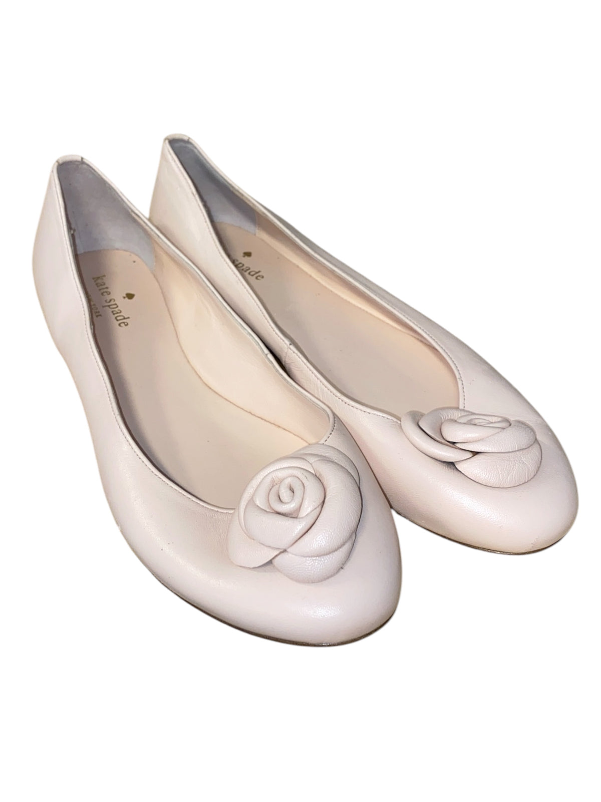 pink kate spade rose flats, 10