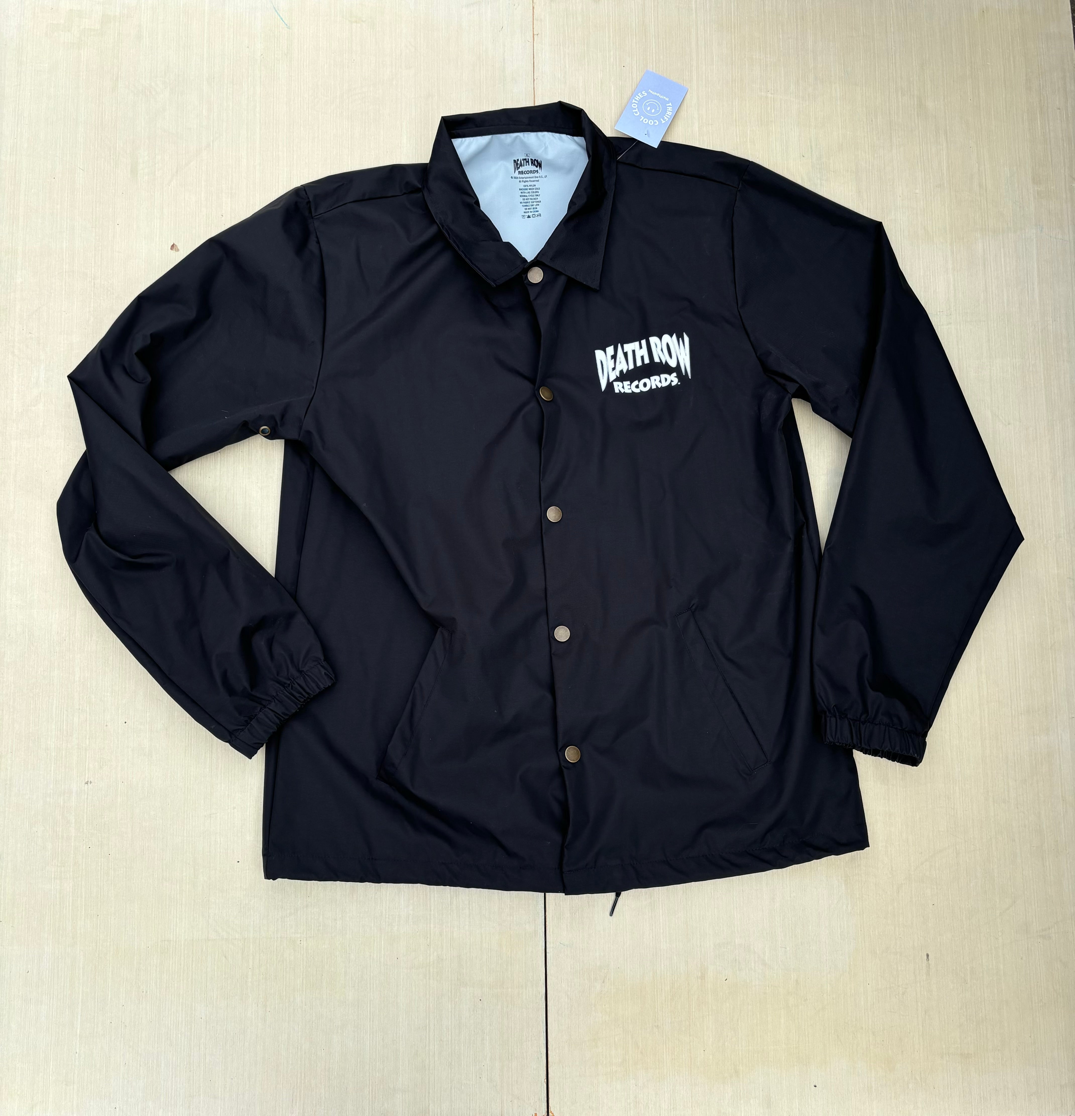 black deathrow records deathrow windbreaker, XL