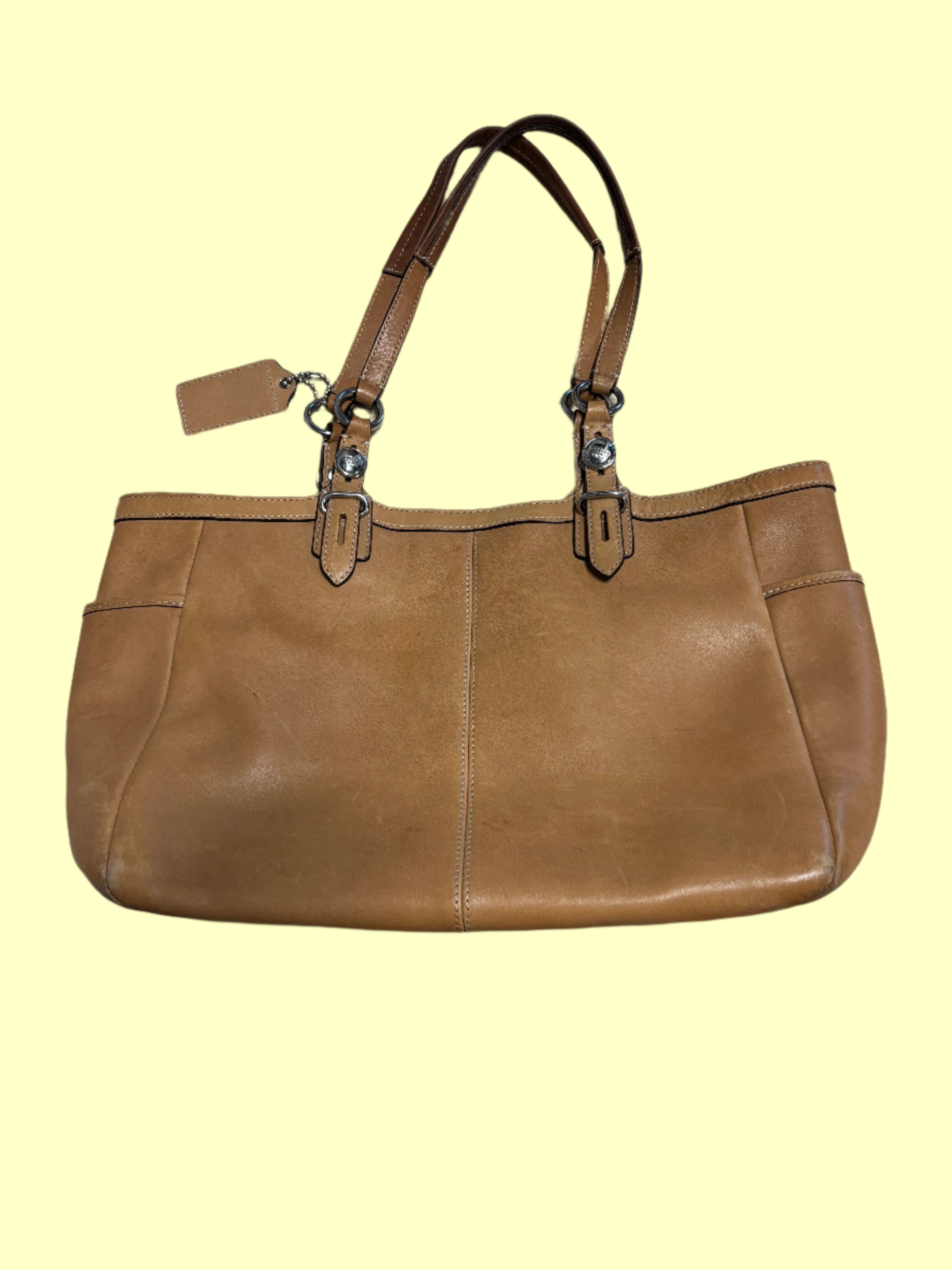 brown coach handbag