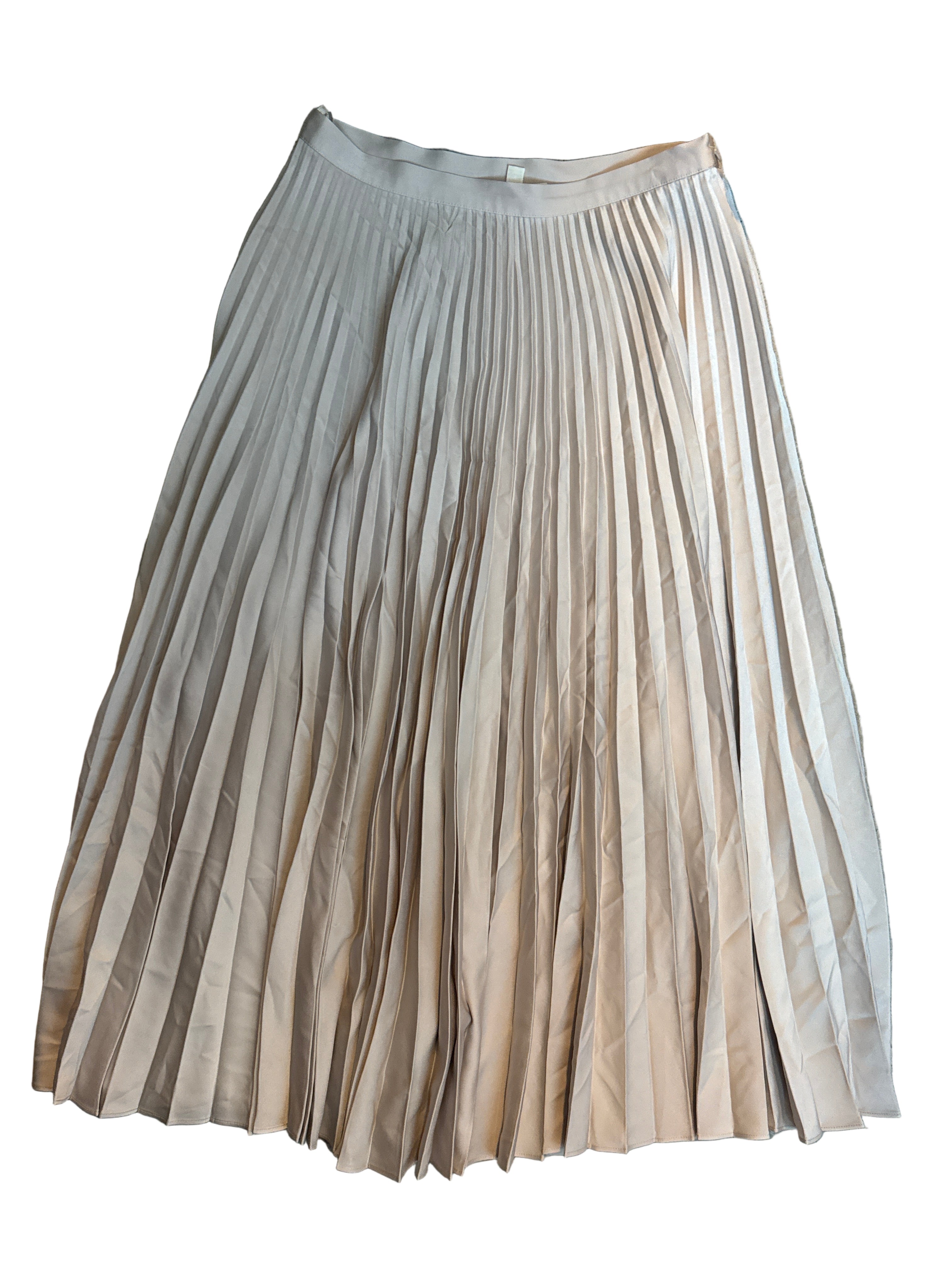 nude gianni bini pleated maxi skirt, 4