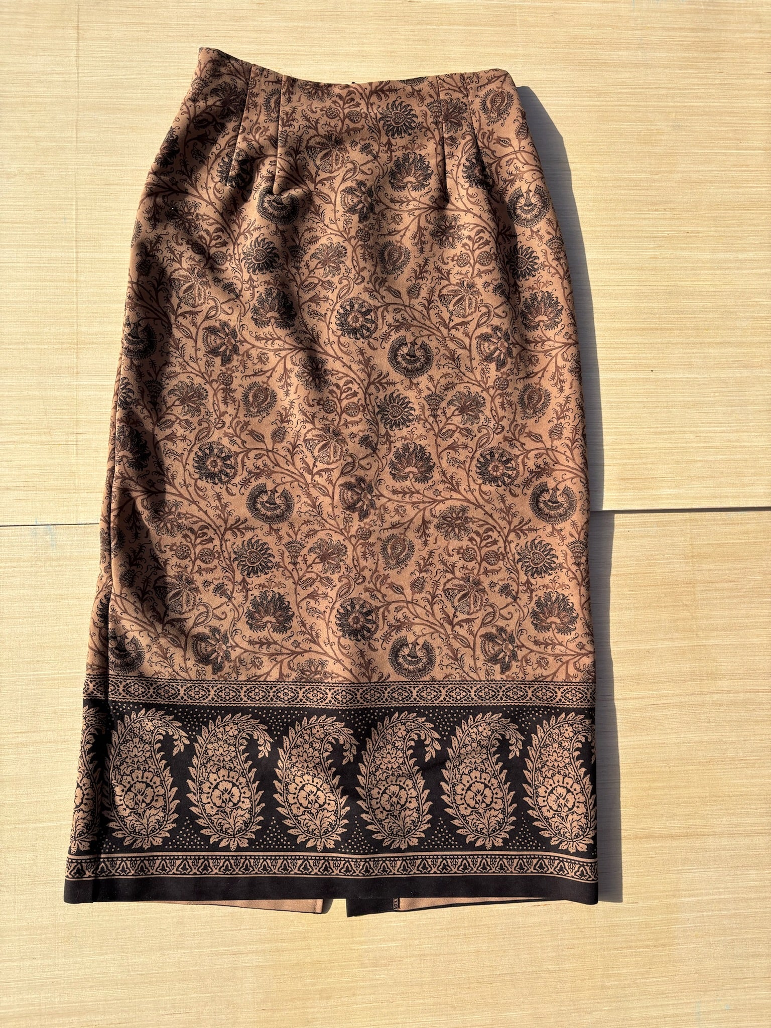 brown briggs paisley long skirt, 10