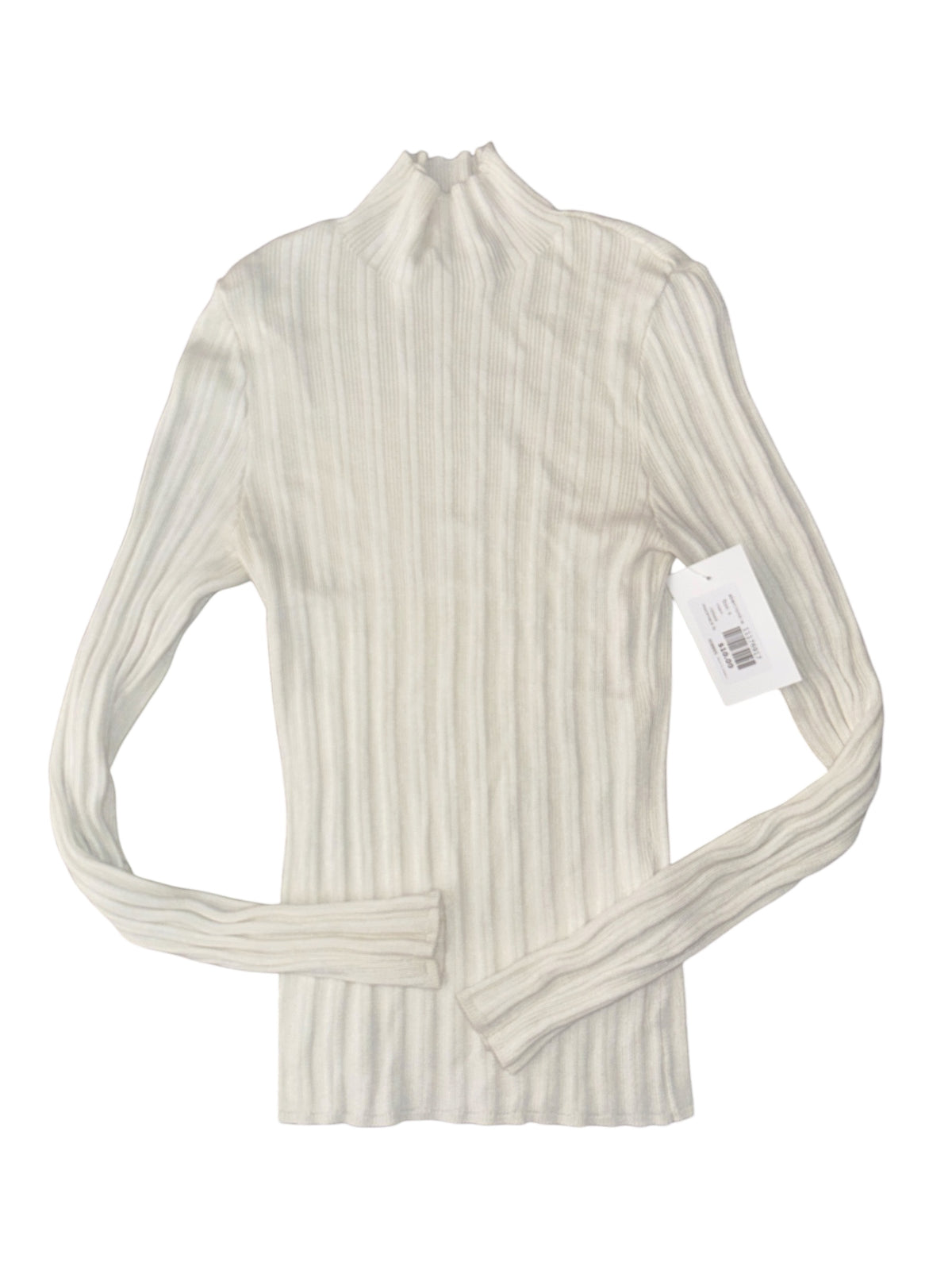 cream abercrombie ribbed mockneck ls, s