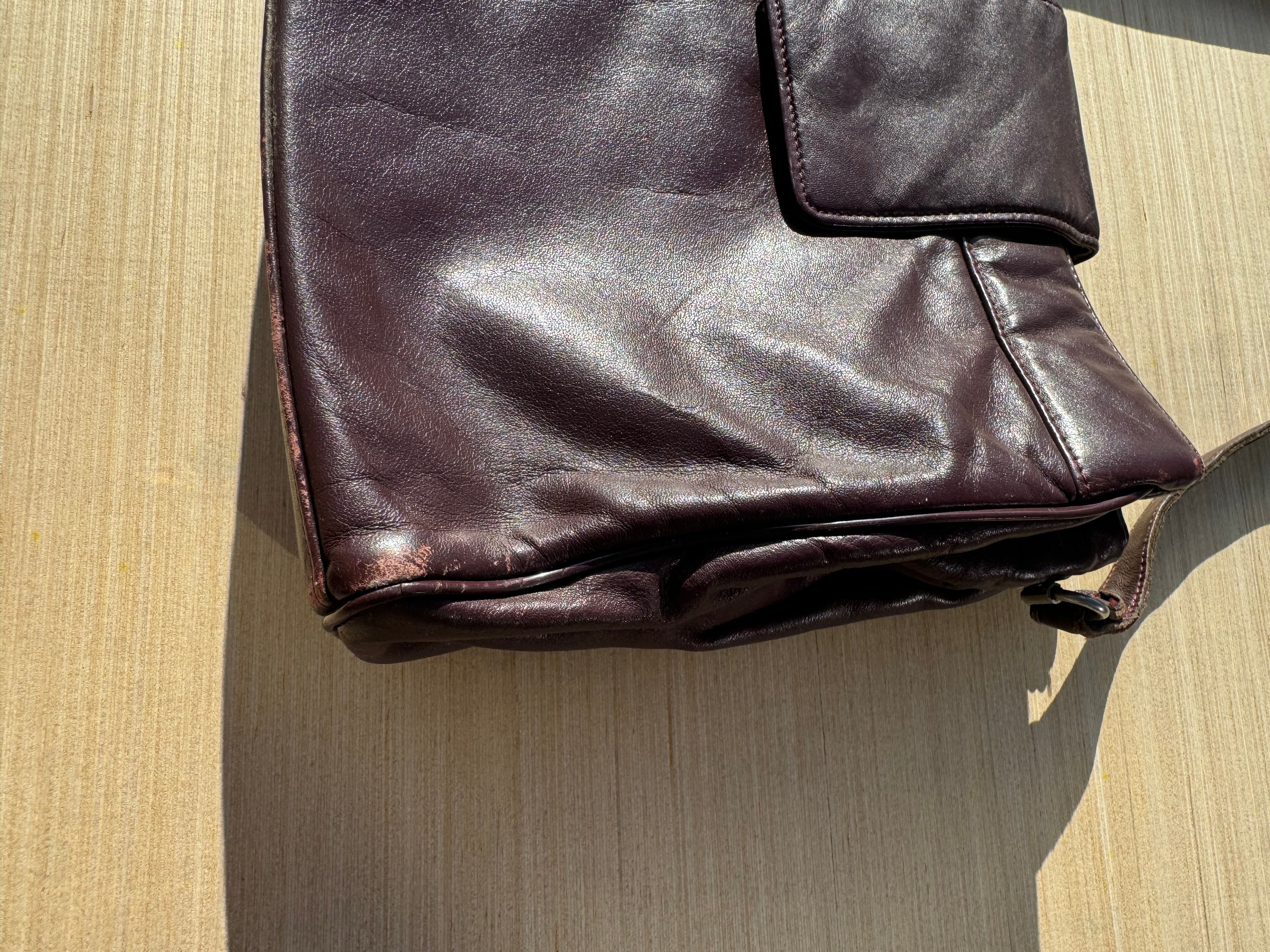 red etienne agner leather purse