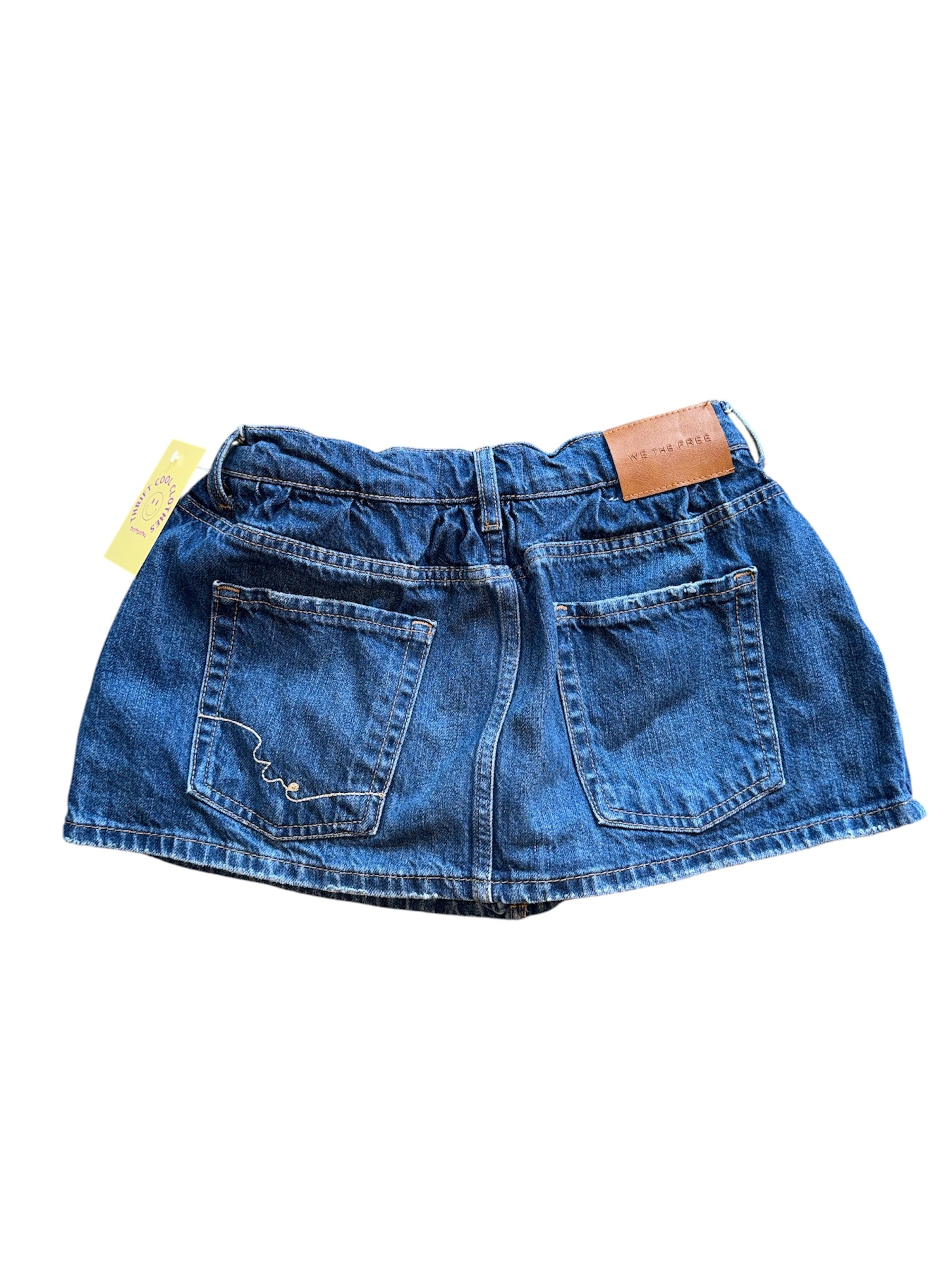 blue we the free denim bubble skort, 24