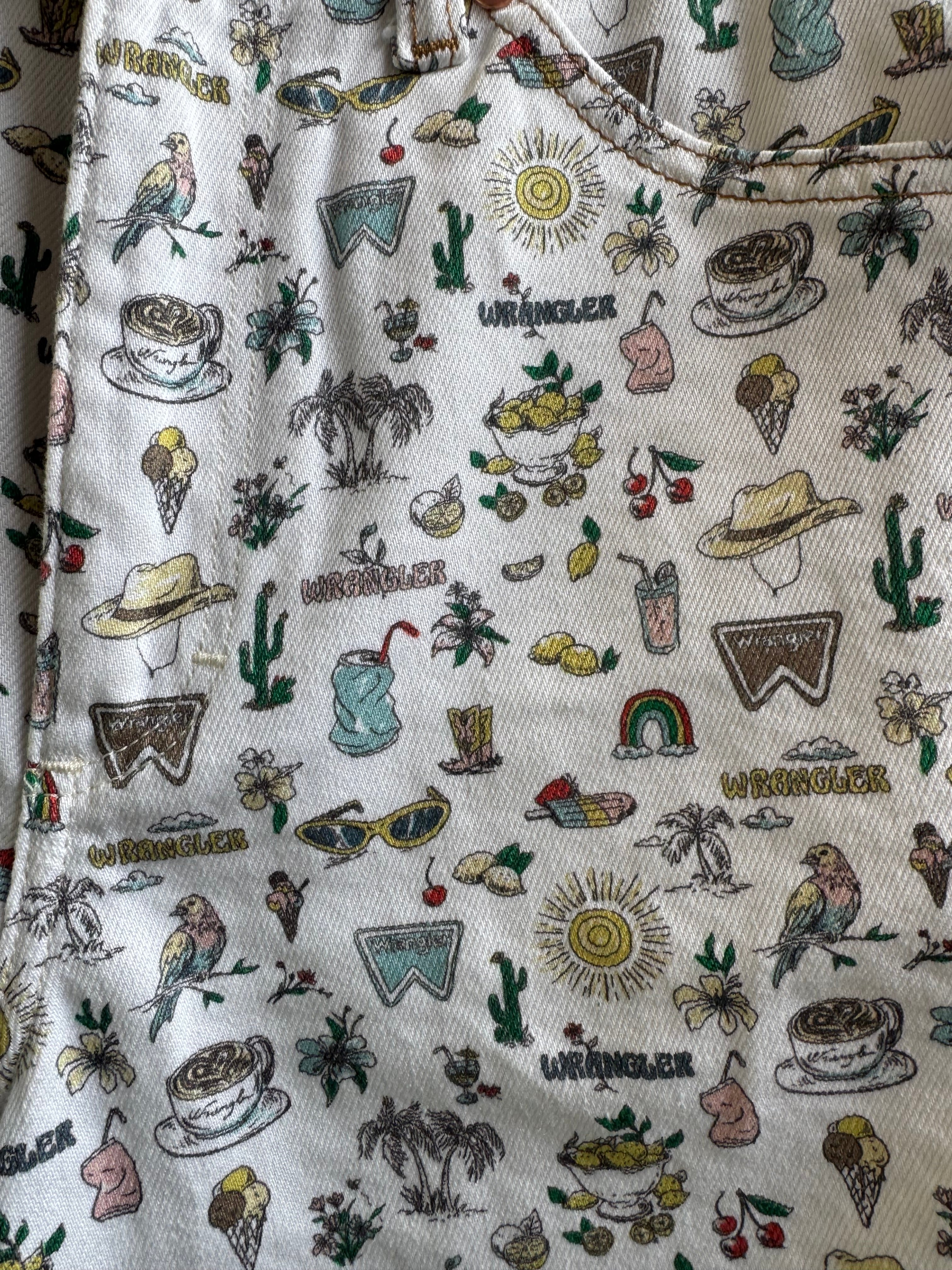 White Wrangler High rise kick flare jeans, 26