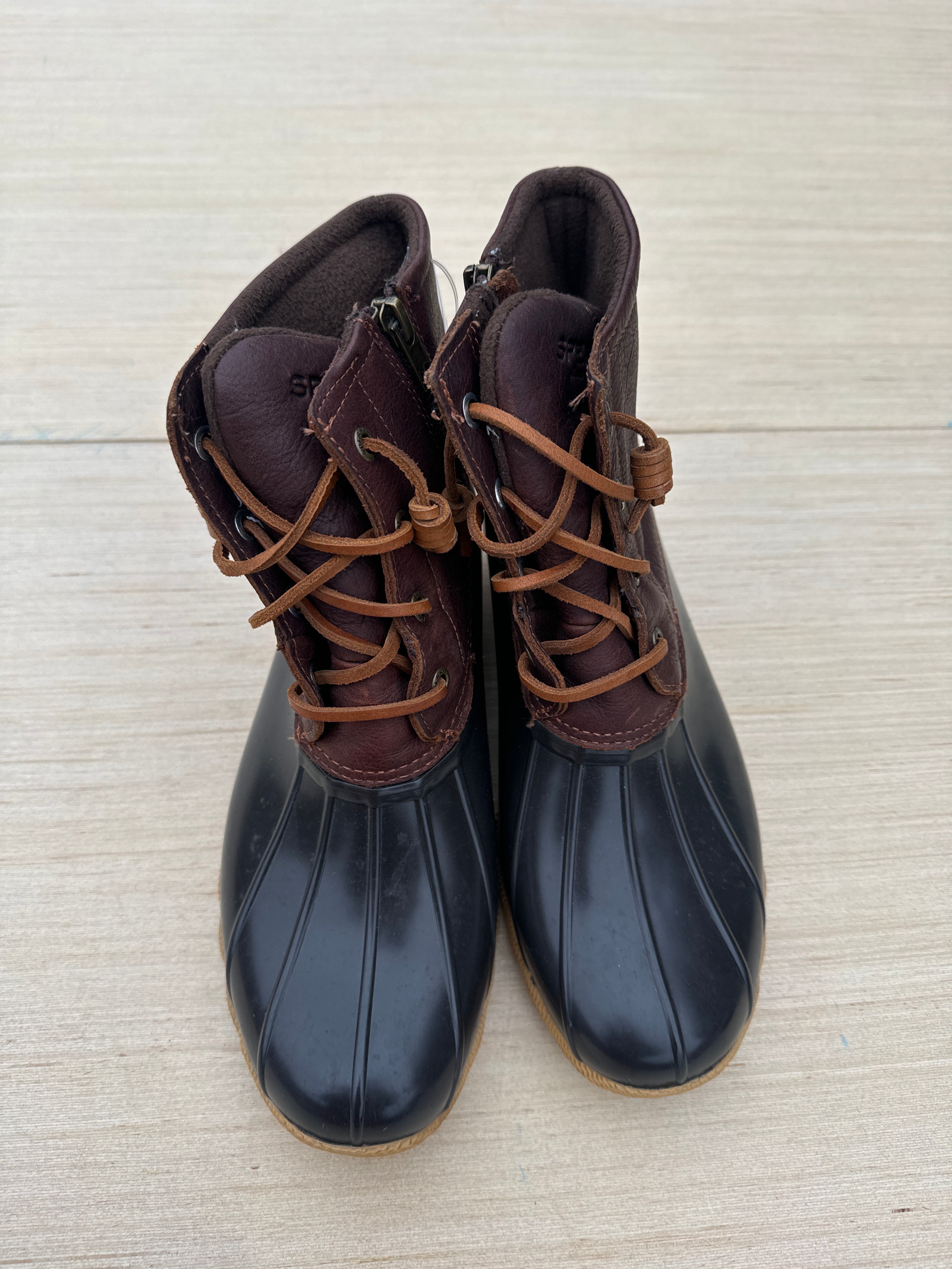 brown black sperry sperrys, 8.5