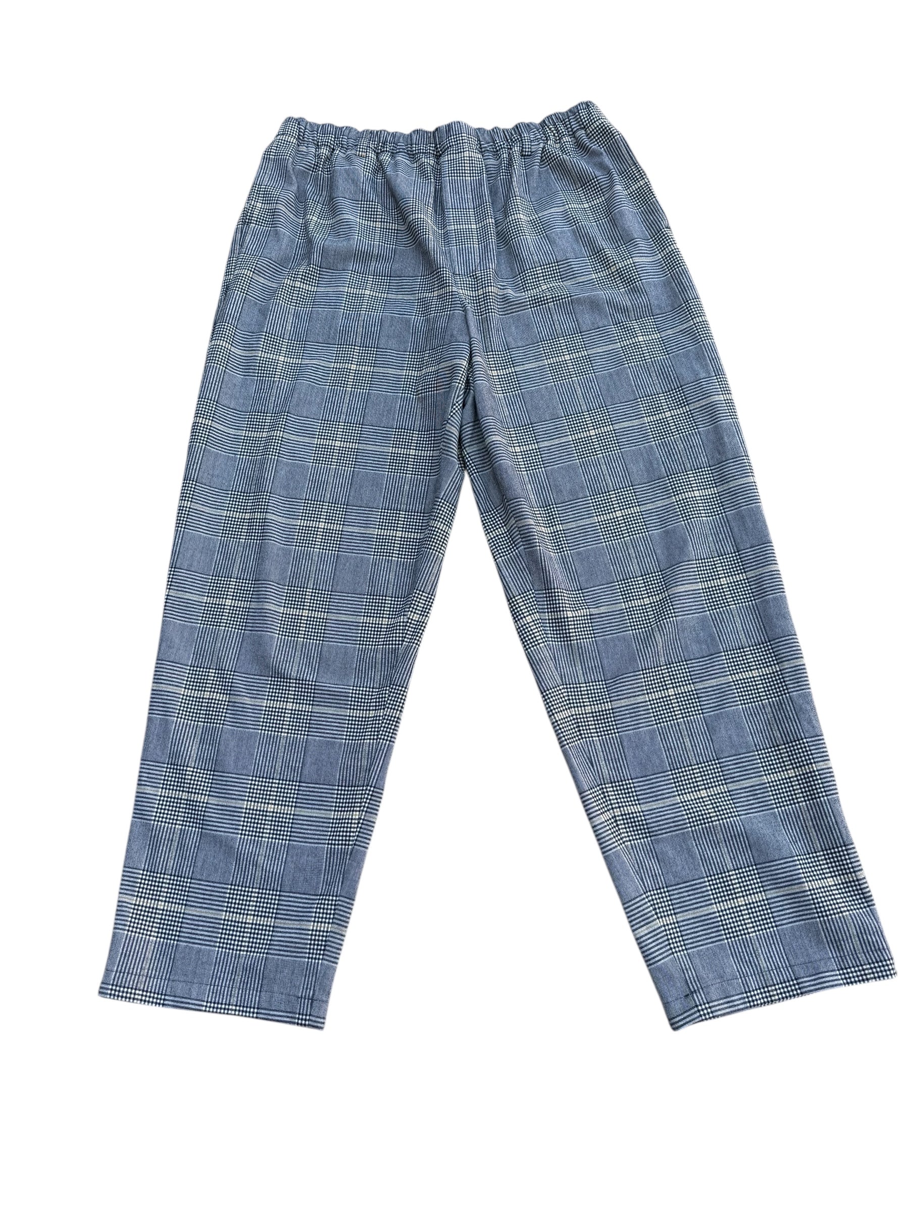 grey Urban Outfitters plaid pull on pants, l