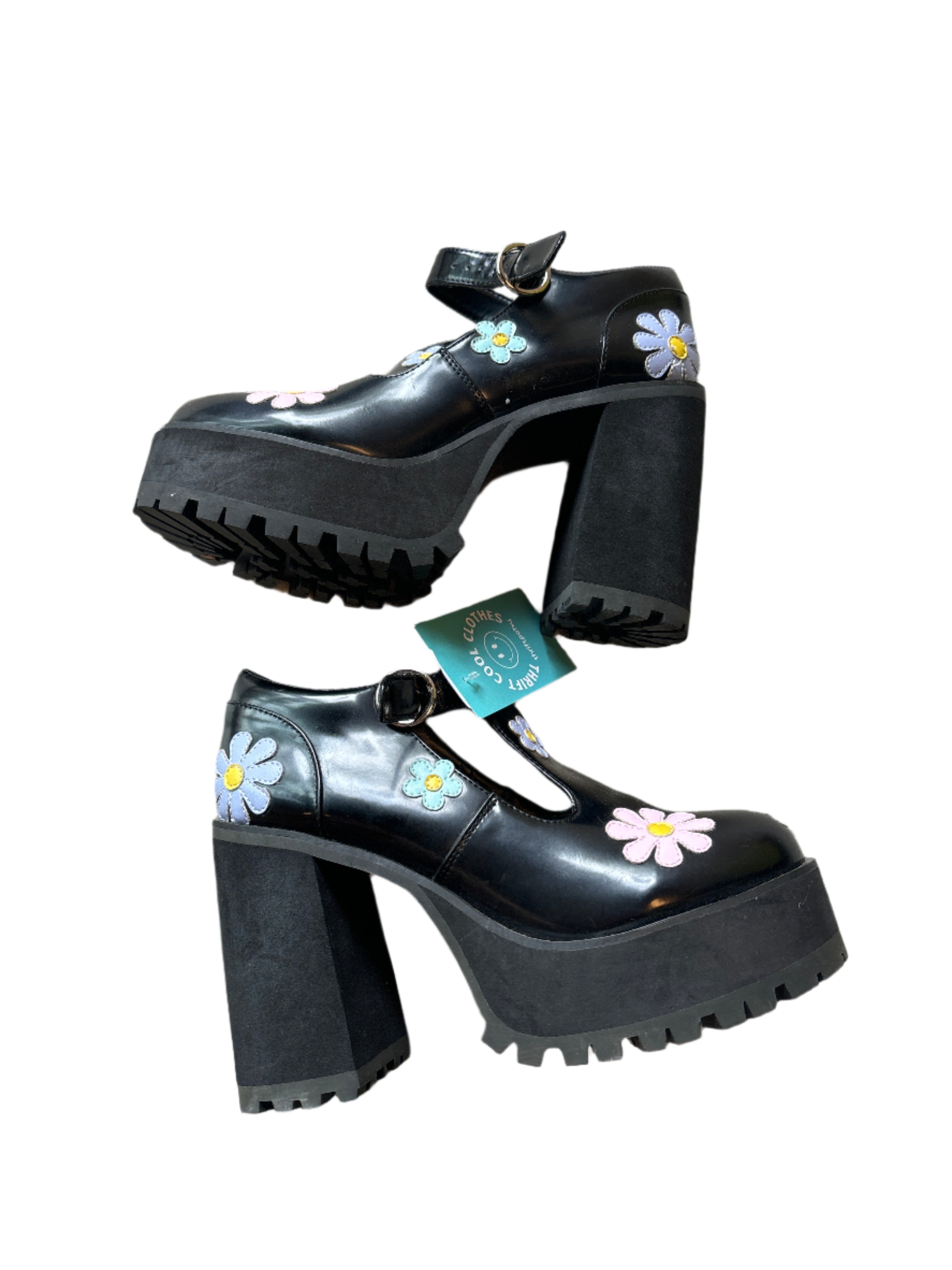 black delias platform daisy maryjanes, 9