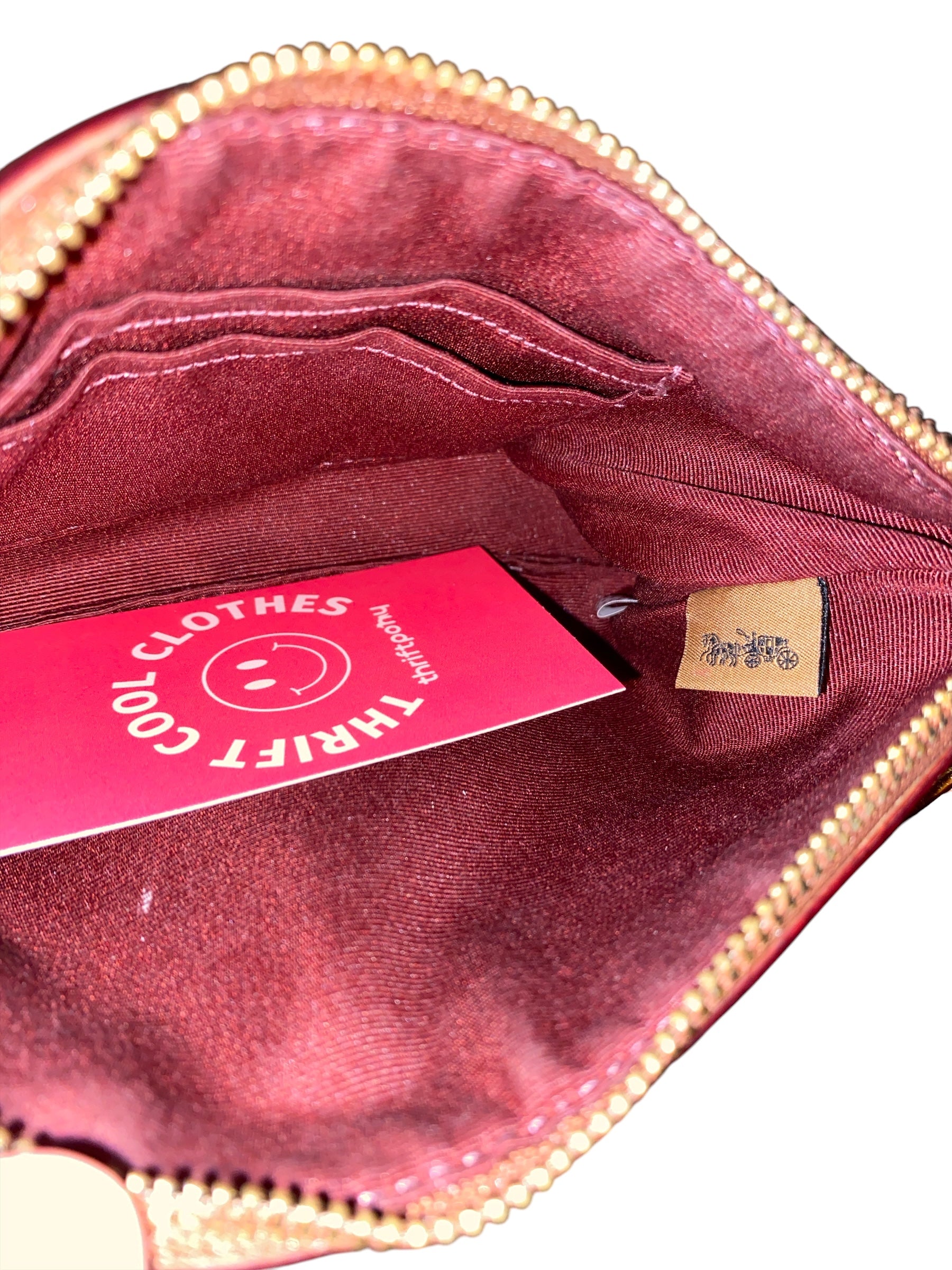 brown coach wristlet