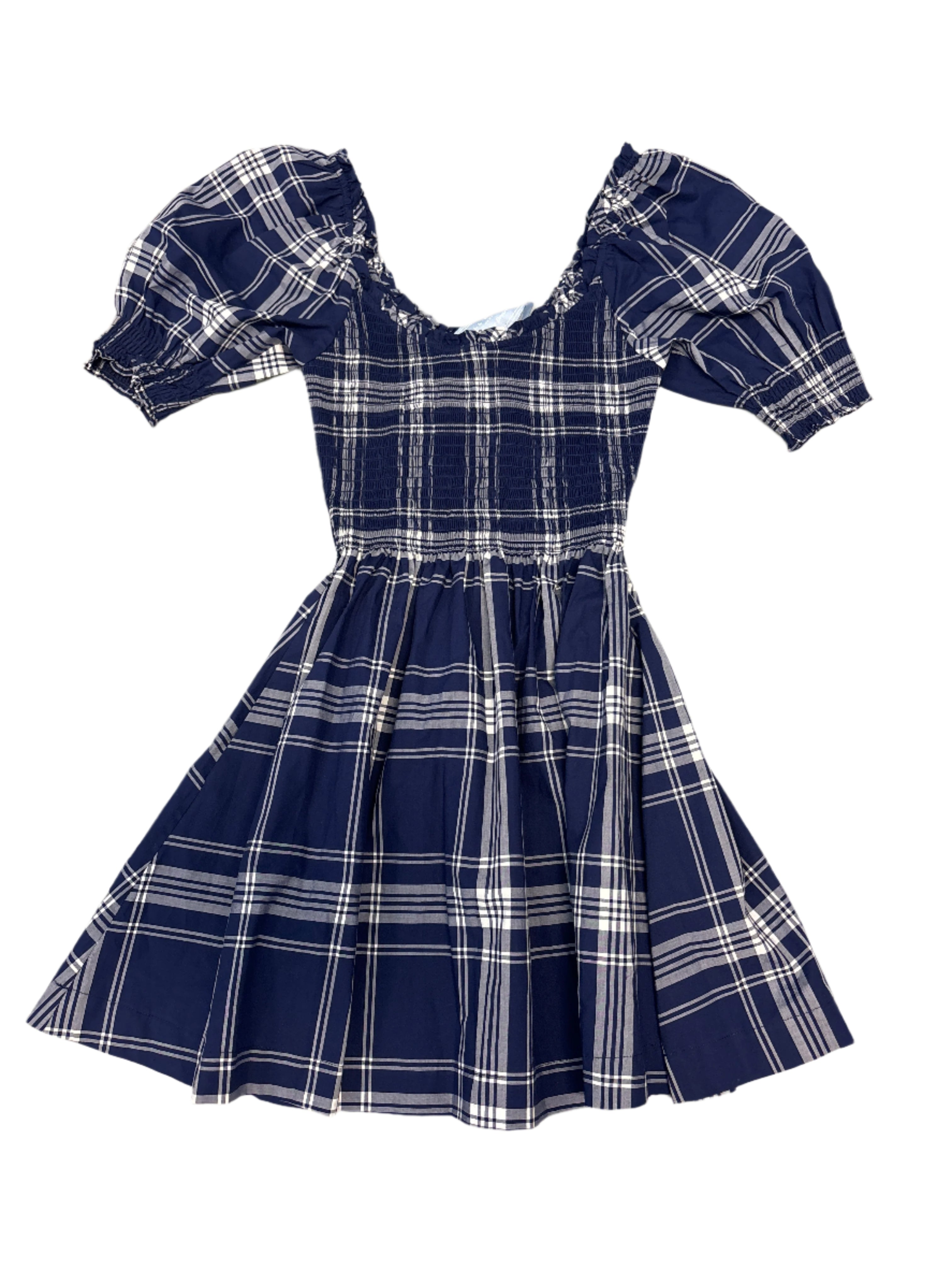 blue Hill House plaid mini dress nwt, XXS