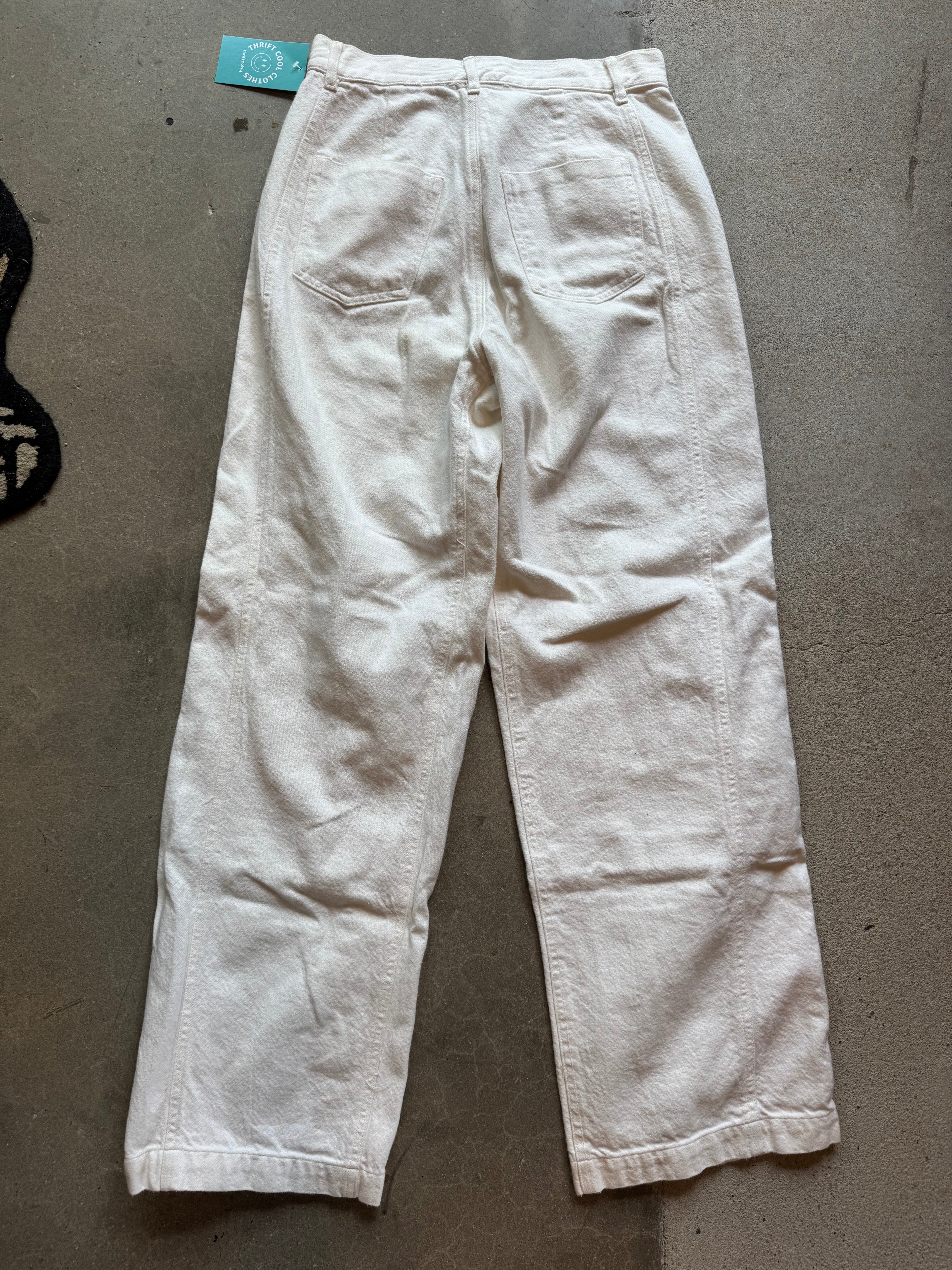 White Zara Wide leg pants, 6