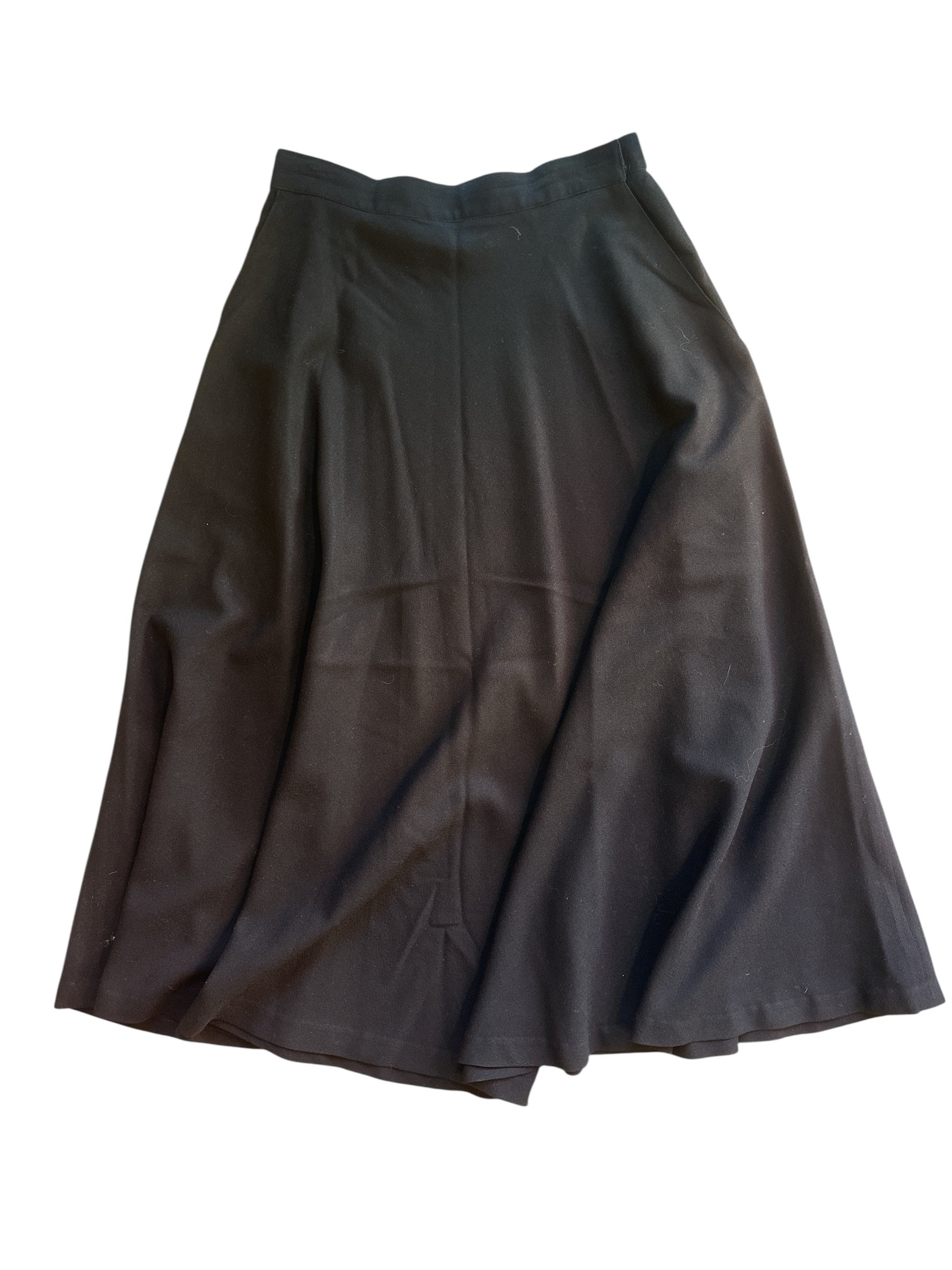 black christian dior wool maxi skirt, 10 (27in waist)