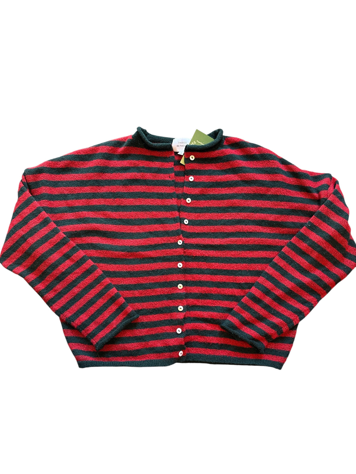 RedGreen Things between striped cardigan, S