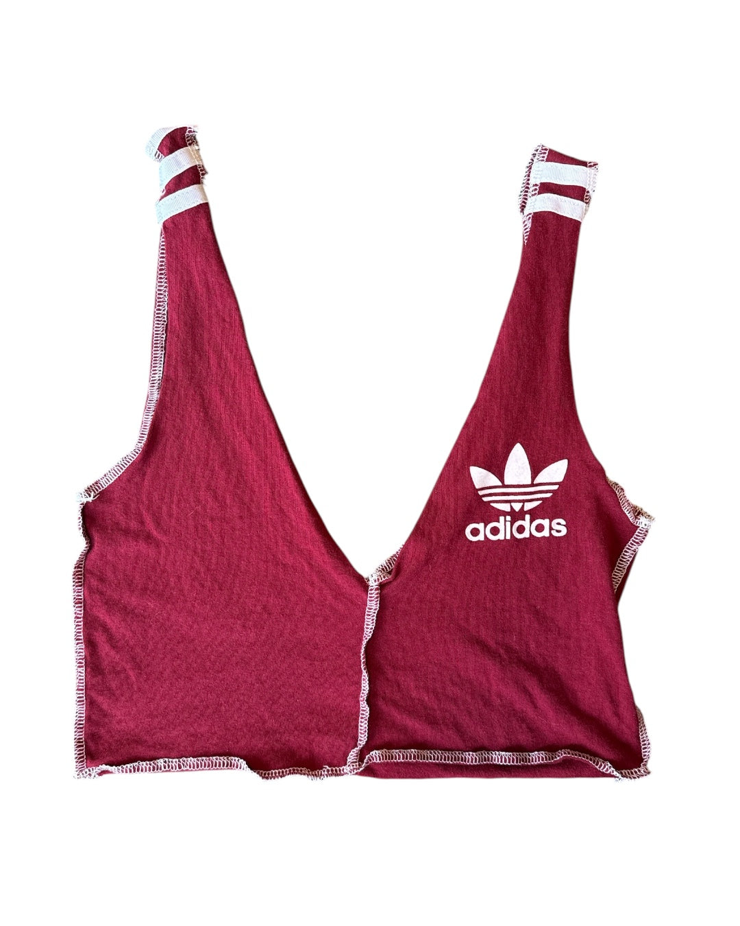 red adidas upcycled branded tank, S