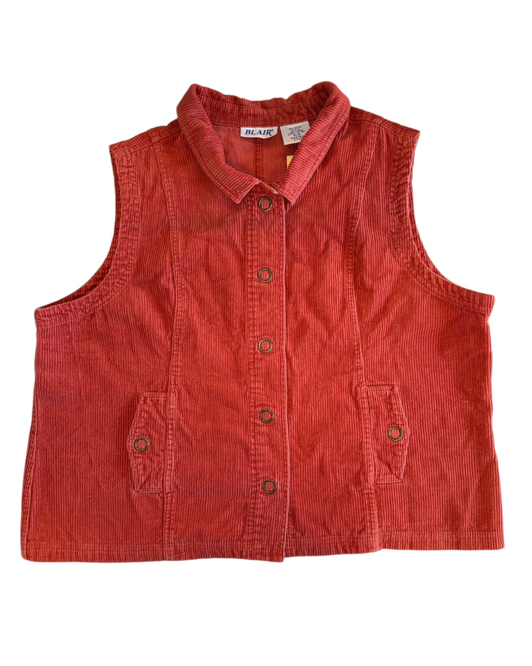 Orange Blair Corduroy vest, XL