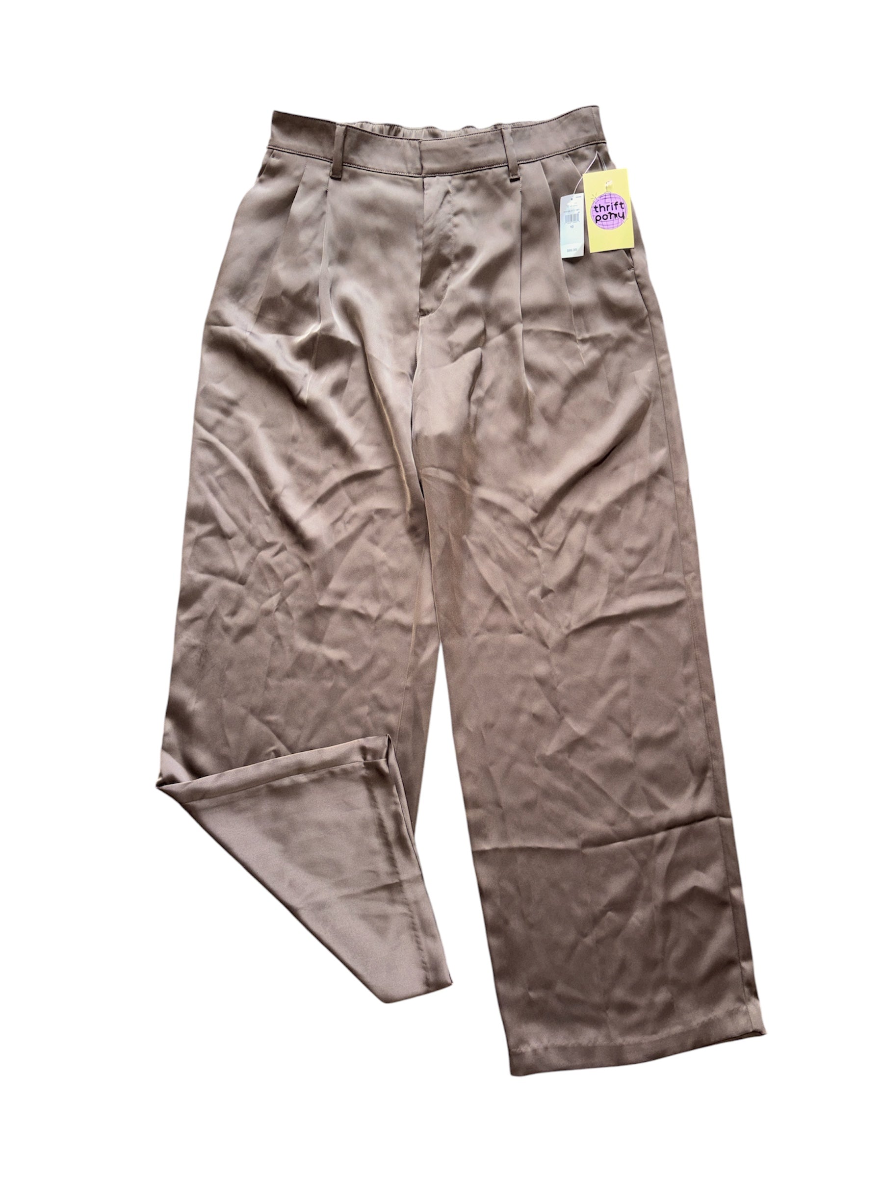 brown gap NWT silky trousers, 10